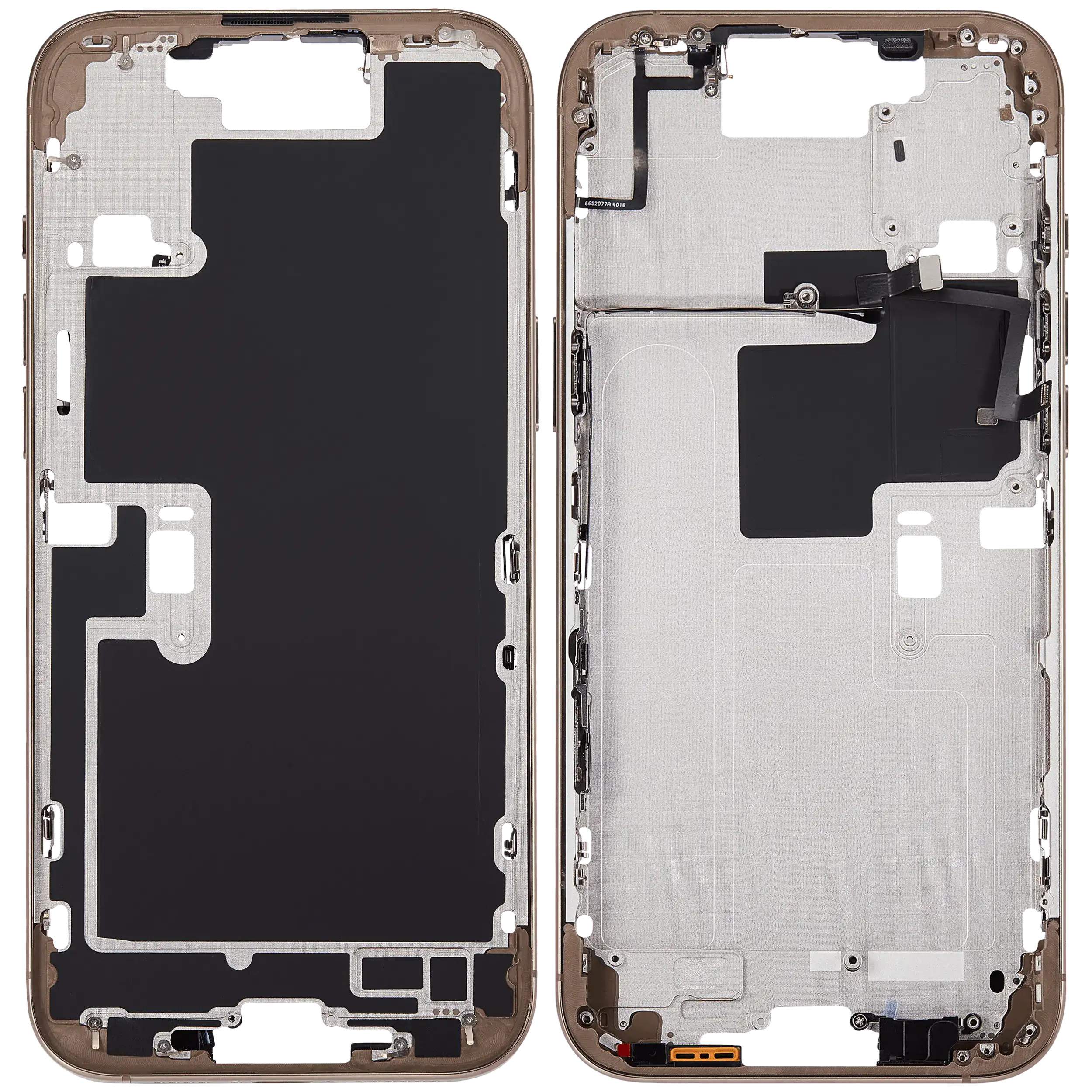 Mittelrahmen mit Power und Lautstärketaste für iPhone 16 Pro Max (US-Version) (Aftermarket Plus) (Desert Titanium) – Bild 2