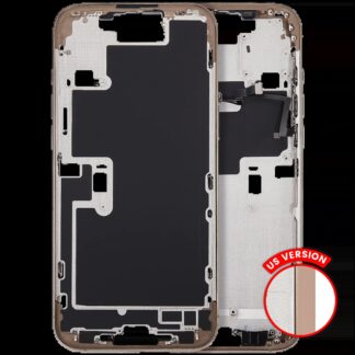 Mittelrahmen mit Power und Lautstärketaste für iPhone 16 Pro Max (US-Version) (Aftermarket Plus) (Desert Titanium)