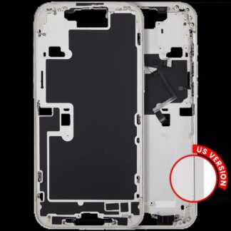 Mittelrahmen mit Power und Lautstärketaste für iPhone 16 Pro Max (US-Version) (Aftermarket Plus) (White Titanium)