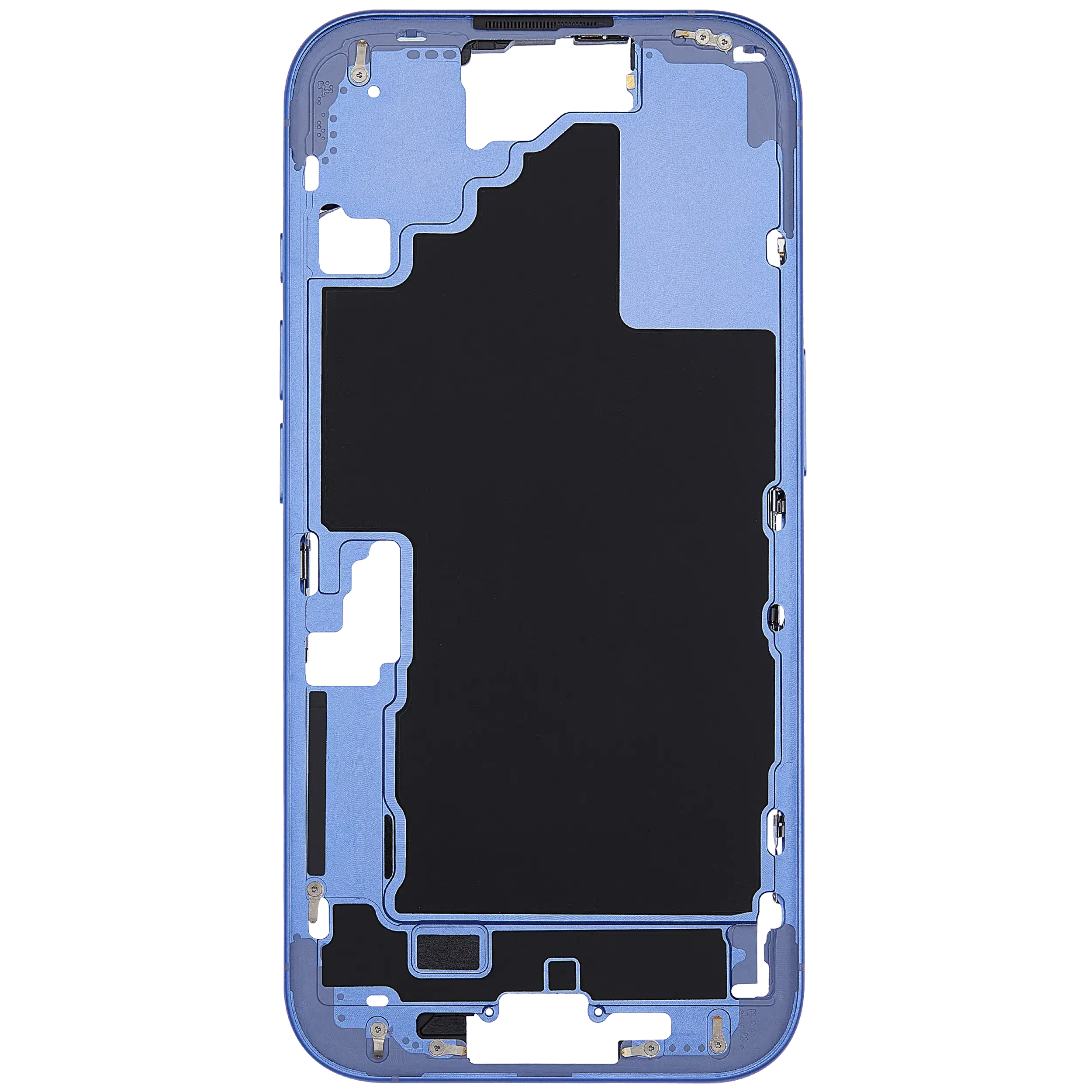 Mittelrahmen mit Power und Lautstärketaste für iPhone 16 (EU / globale Version) (Aftermarket Plus) (Ultramarine) – Bild 3