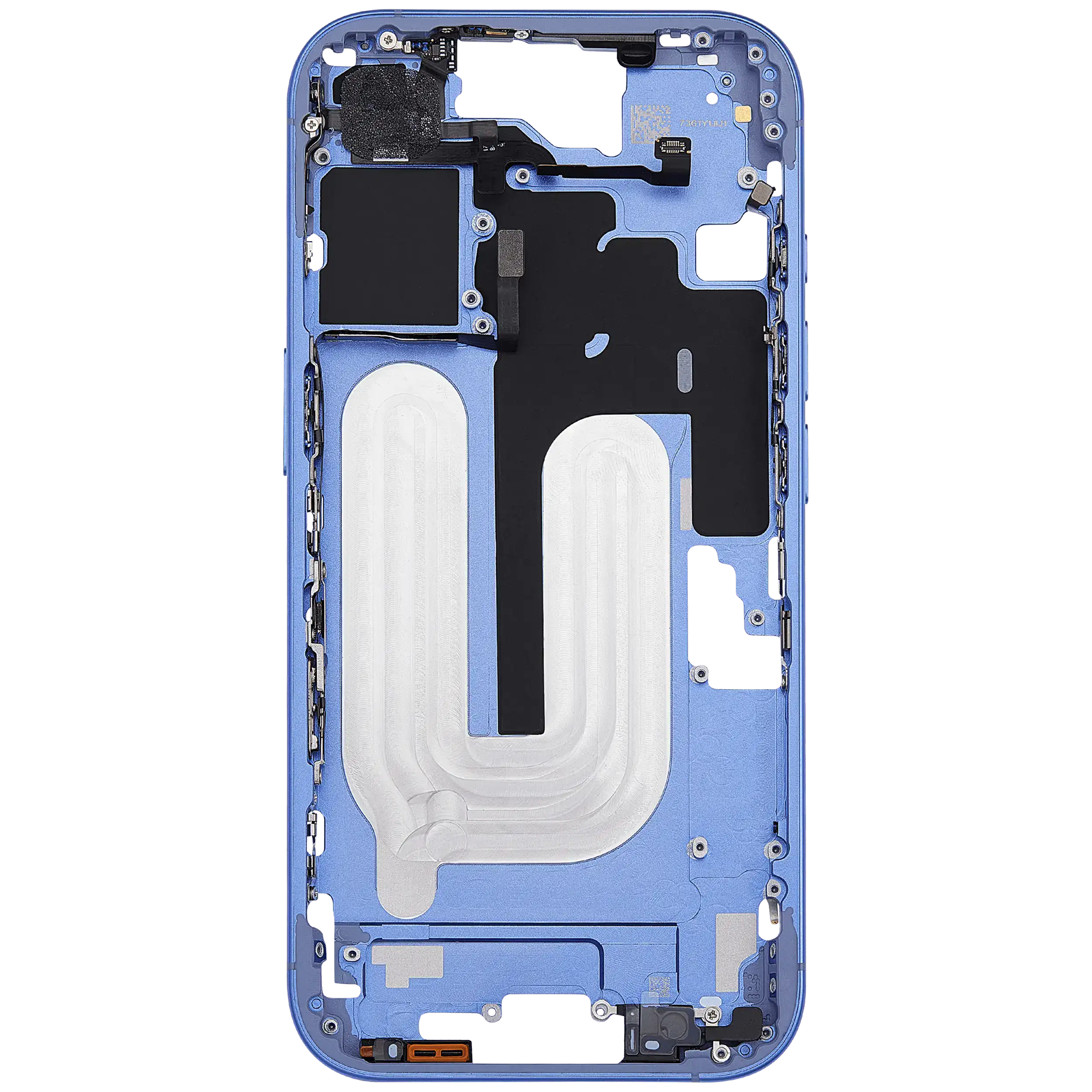 Mittelrahmen mit Power und Lautstärketaste für iPhone 16 (EU / globale Version) (Aftermarket Plus) (Ultramarine) – Bild 4