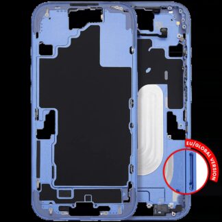 Mittelrahmen mit Power und Lautstärketaste für iPhone 16 (EU / globale Version) (Aftermarket Plus) (Ultramarine)