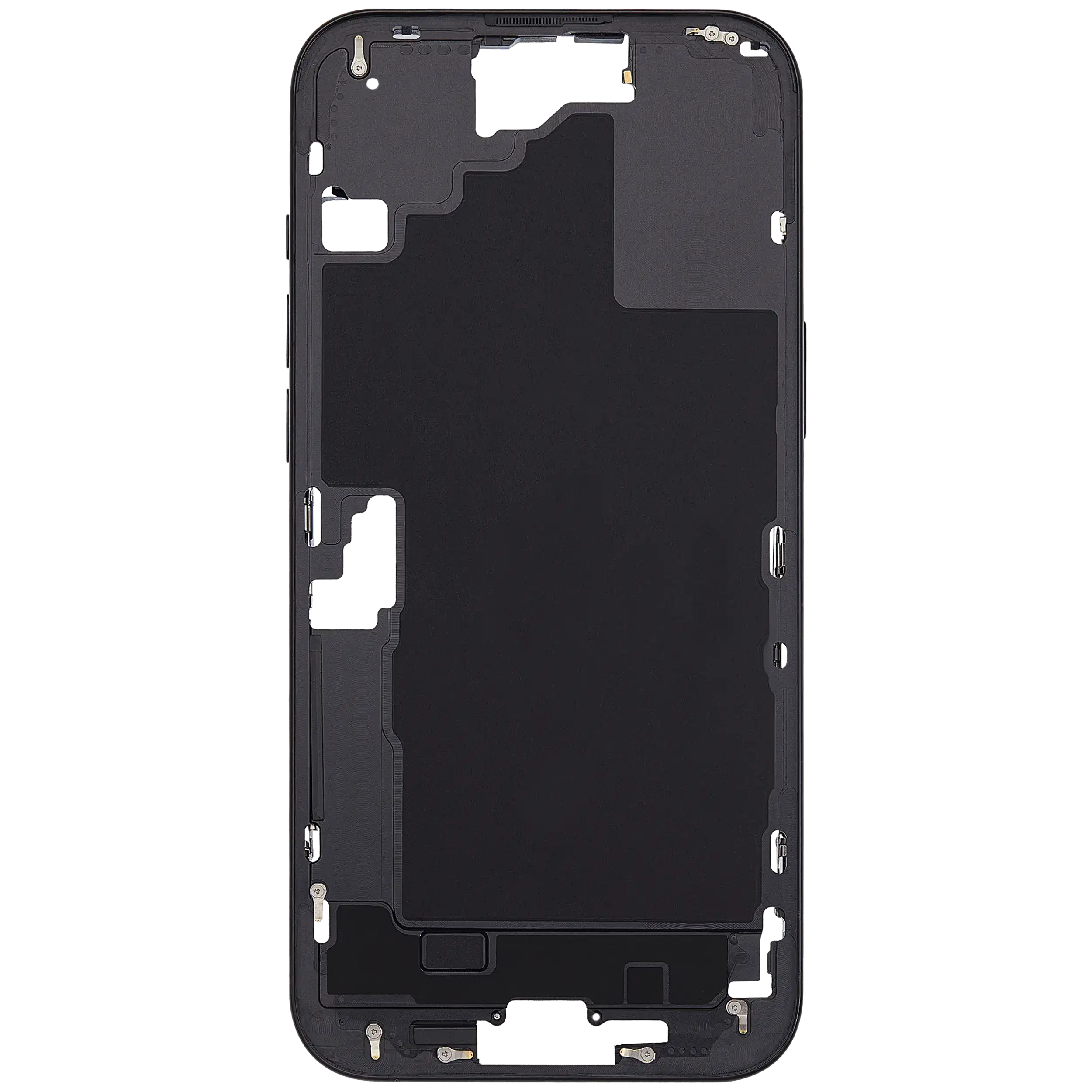Mittelrahmen mit Power und Lautstärketaste für iPhone 16 Plus (EU / globale Version) (Aftermarket Plus) (Black (Schwarz)) – Bild 3