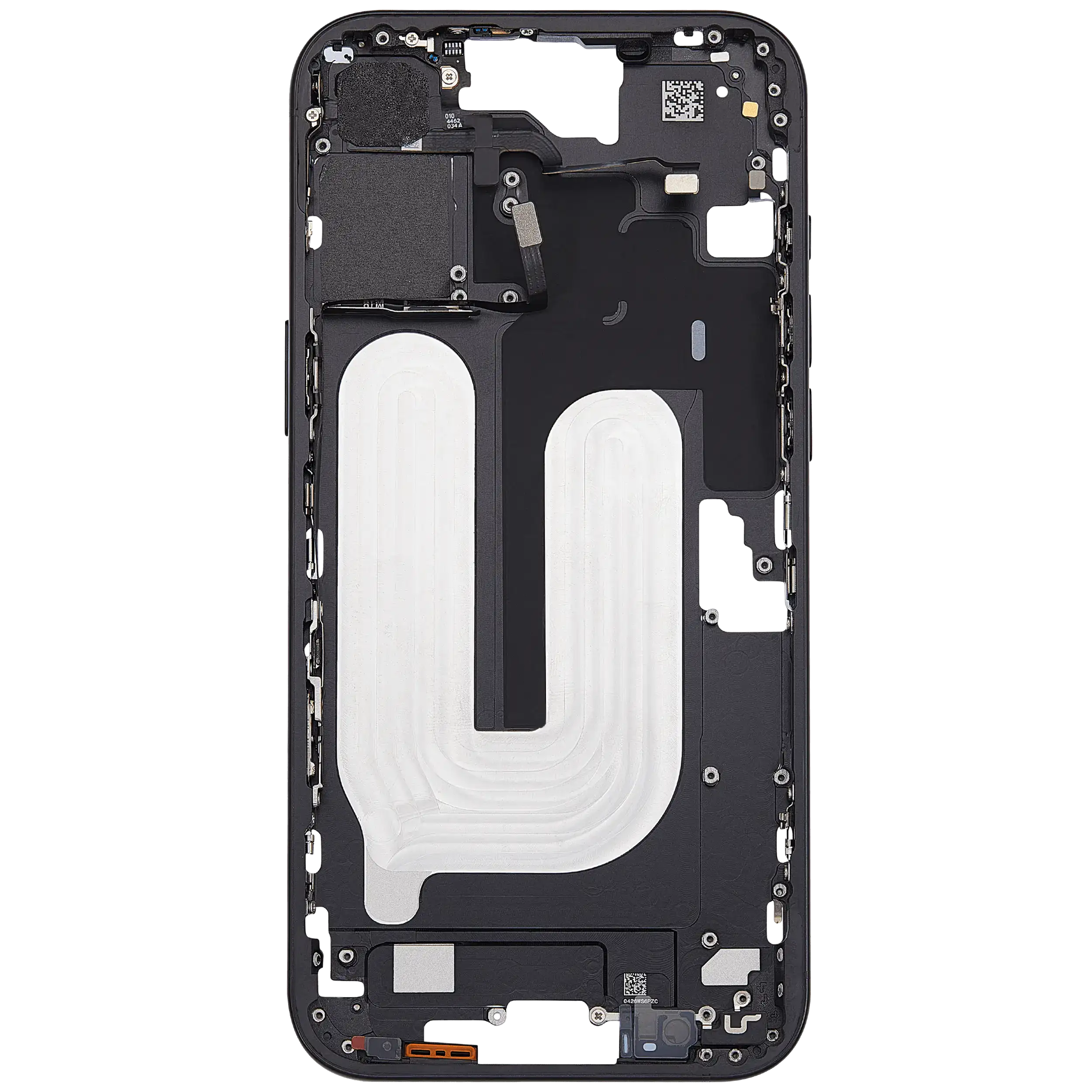 Mittelrahmen mit Power und Lautstärketaste für iPhone 16 Plus (EU / globale Version) (Aftermarket Plus) (Black (Schwarz)) – Bild 4