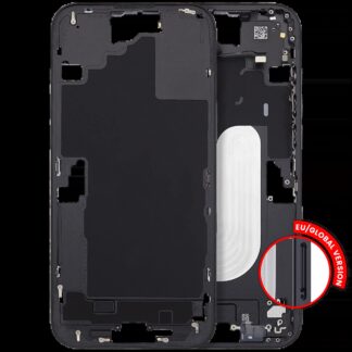 Mittelrahmen mit Power und Lautstärketaste für iPhone 16 Plus (EU / globale Version) (Aftermarket Plus) (Black (Schwarz))