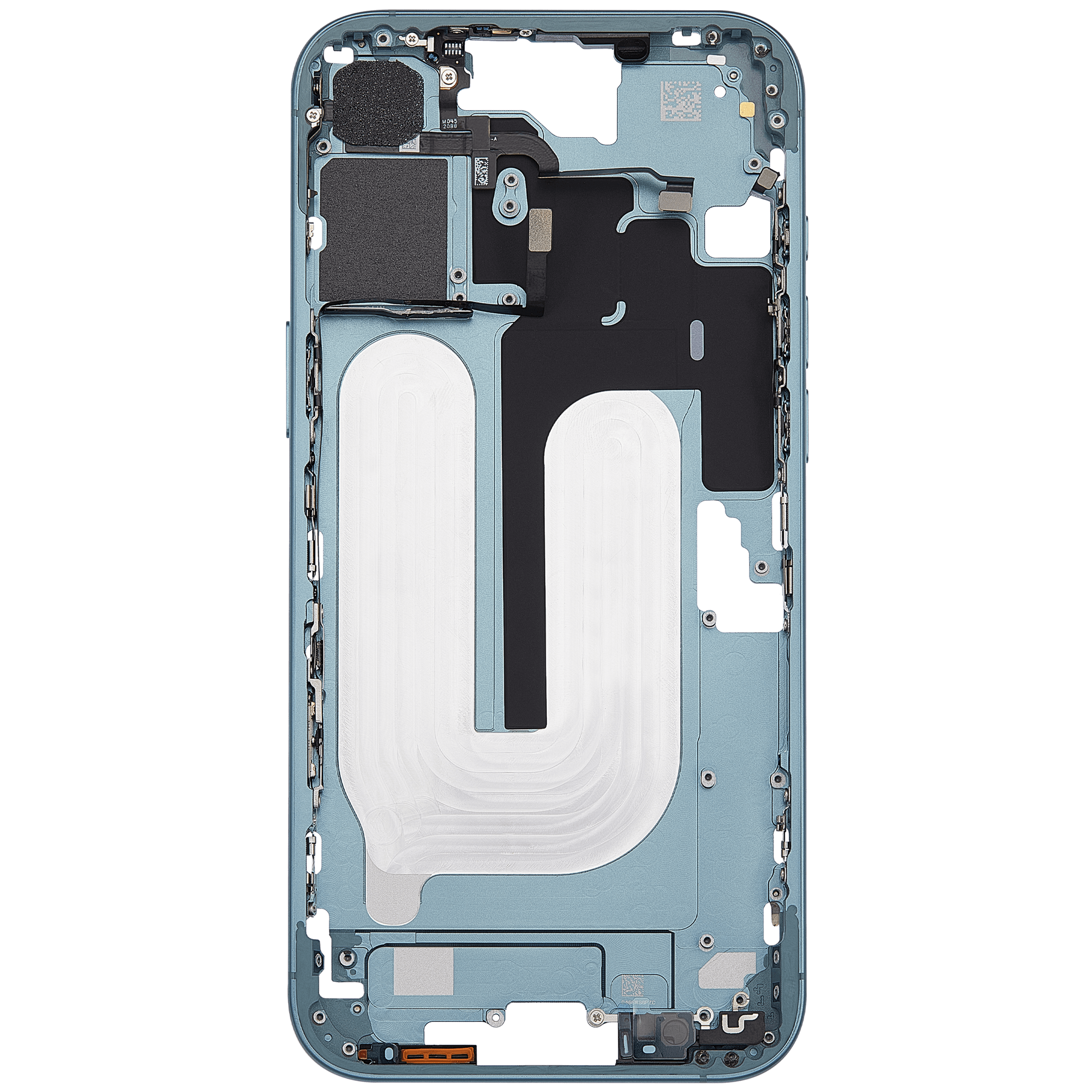 Mittelrahmen mit Power und Lautstärketaste für iPhone 16 Plus (EU / globale Version) (Aftermarket Plus) (Teal) – Bild 4