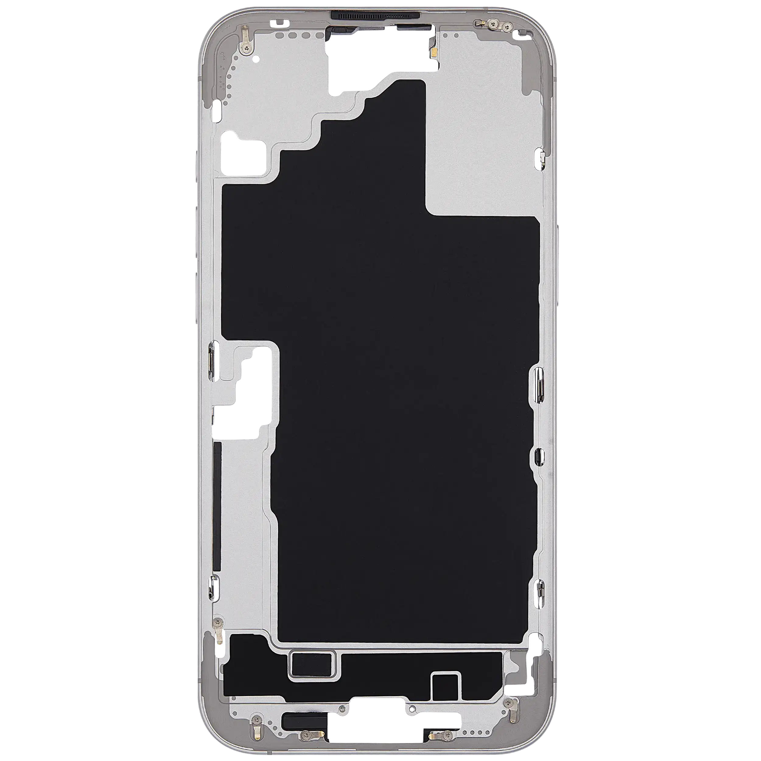 Mittelrahmen mit Power und Lautstärketaste für iPhone 16 Plus (EU / globale Version) (Aftermarket Plus) (White (Weiß)) – Bild 3
