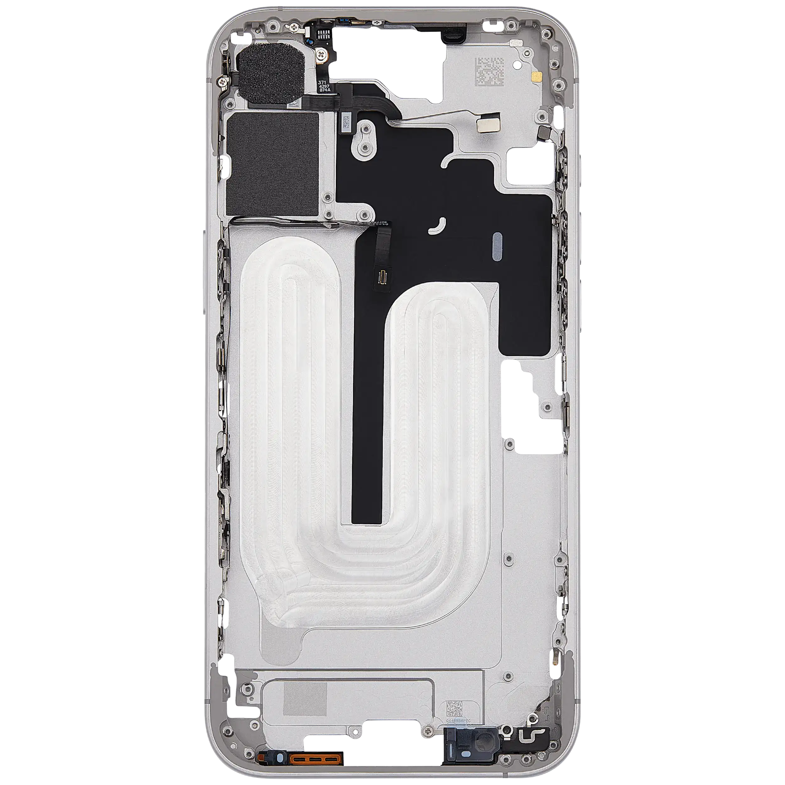 Mittelrahmen mit Power und Lautstärketaste für iPhone 16 Plus (EU / globale Version) (Aftermarket Plus) (White (Weiß)) – Bild 4