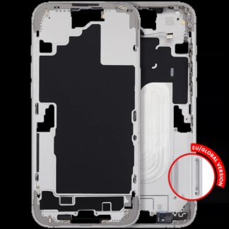Mittelrahmen mit Power und Lautstärketaste für iPhone 16 Plus (EU / globale Version) (Aftermarket Plus) (White (Weiß))