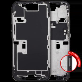 Mittelrahmen mit Power und Lautstärketaste für iPhone 16 Pro (EU / globale Version) (Aftermarket Plus) (Black Titanium)