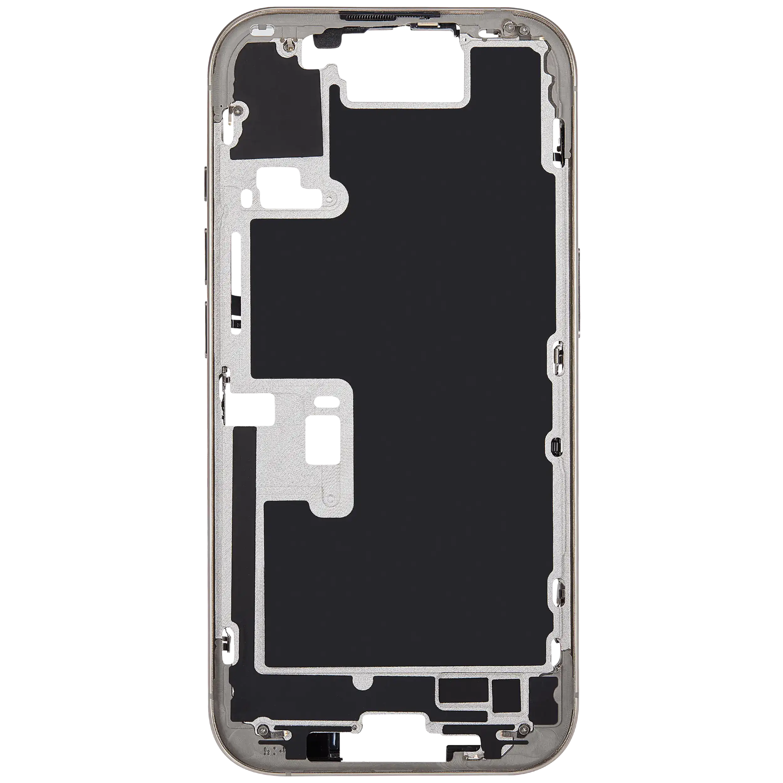 Mittelrahmen mit Power und Lautstärketaste für iPhone 16 Pro (EU / globale Version) (Aftermarket Plus) (Natural Titanium) – Bild 3