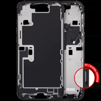 Mittelrahmen mit Power und Lautstärketaste für iPhone 16 Pro Max (EU / globale Version) (Aftermarket Plus) (Black Titanium)