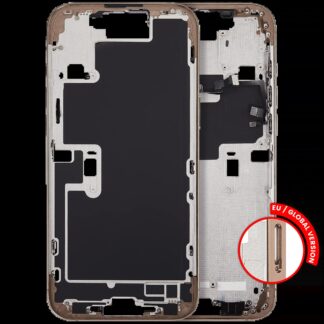 Mittelrahmen mit Power und Lautstärketaste für iPhone 16 Pro Max (EU / globale Version) (Aftermarket Plus) (Desert Titanium)