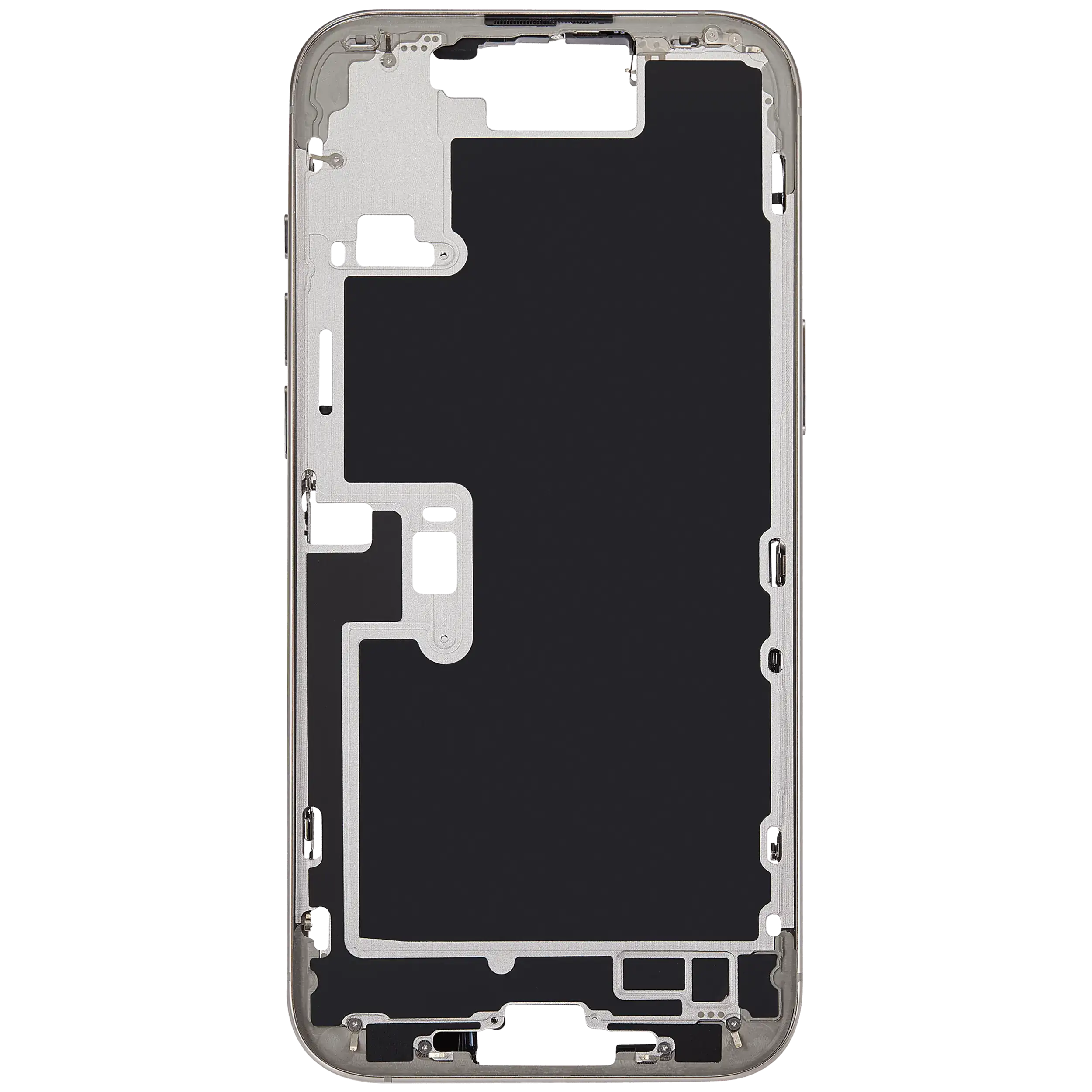 Mittelrahmen mit Power und Lautstärketaste für iPhone 16 Pro Max (EU / globale Version) (Aftermarket Plus) (Natural Titanium) – Bild 3