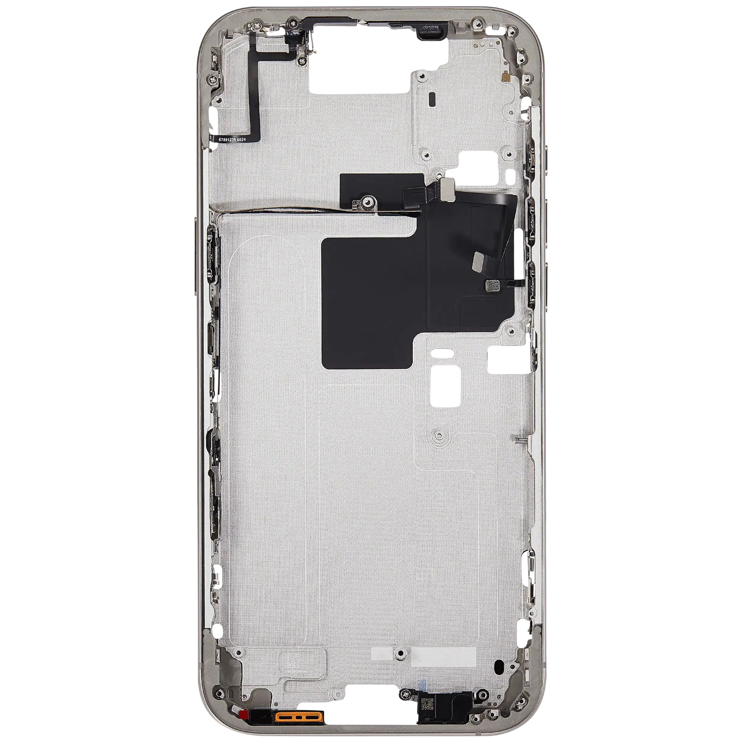 Mittelrahmen mit Power und Lautstärketaste für iPhone 16 Pro Max (EU / globale Version) (Aftermarket Plus) (Natural Titanium) – Bild 4