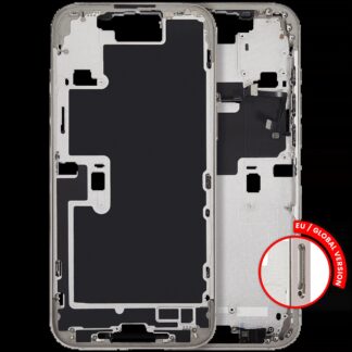 Mittelrahmen mit Power und Lautstärketaste für iPhone 16 Pro Max (EU / globale Version) (Aftermarket Plus) (Natural Titanium)