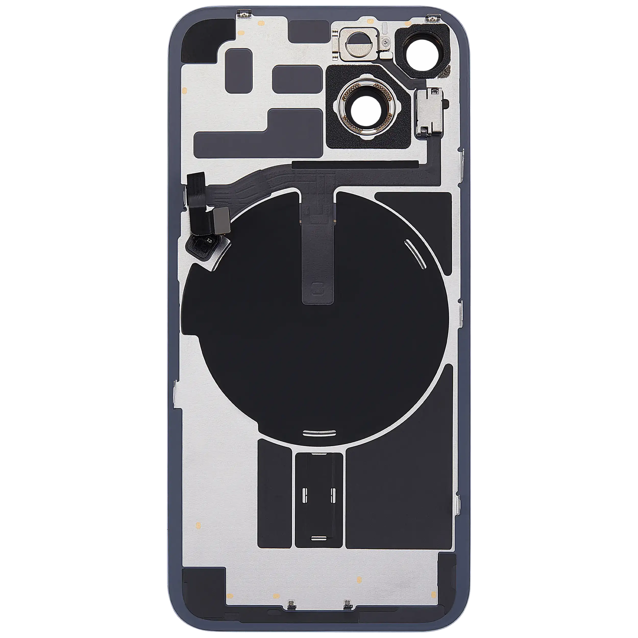 Rückglas mit MagSafe Magnet & NFC & Taschenlampen-Flexkabel für iPhone 14 (ausgebautes Originalteil: Grade C) (Blue (Blau)) – Bild 4