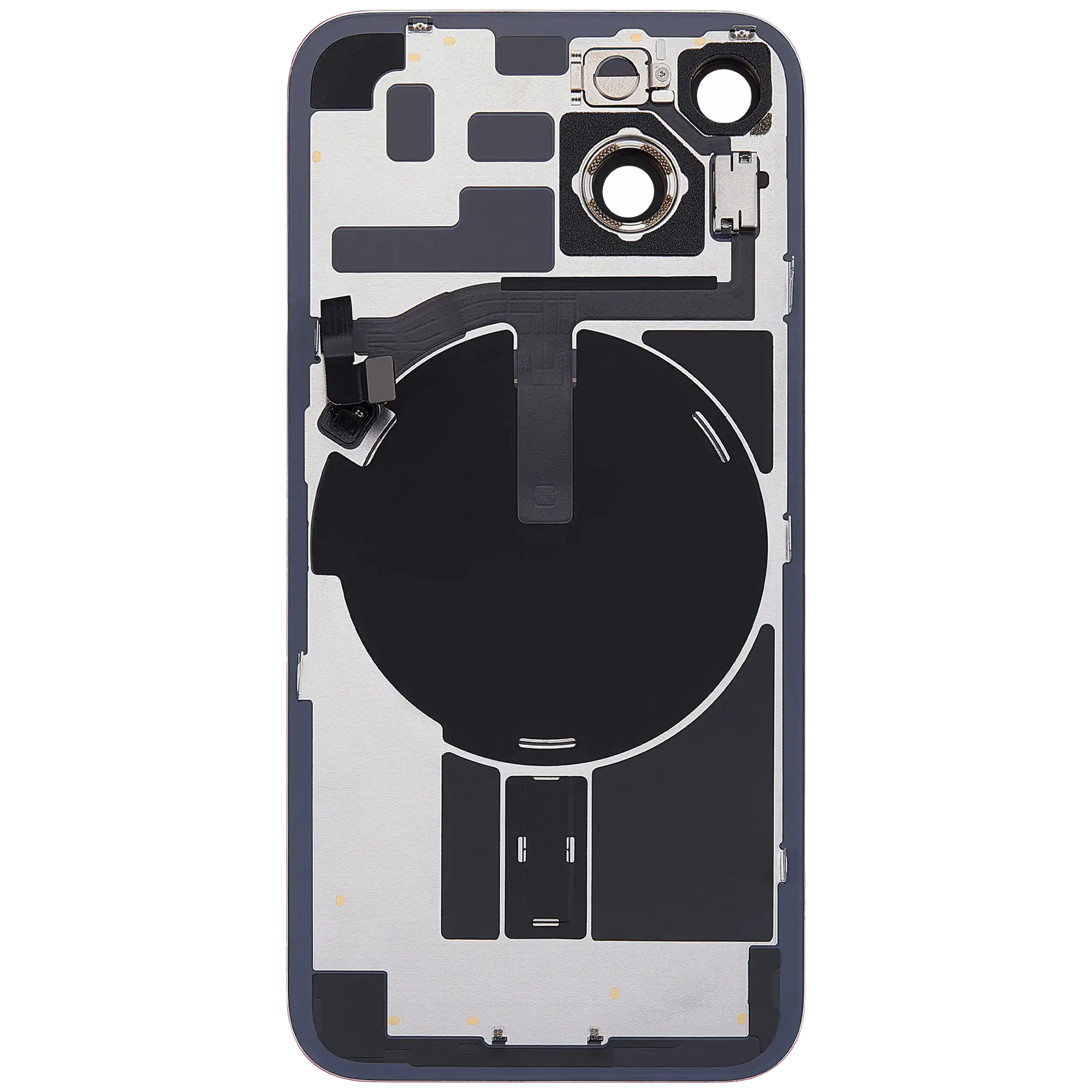 Rückglas mit MagSafe Magnet & NFC & Taschenlampen-Flexkabel für iPhone 14 (ausgebautes Originalteil: Grade C) (Red (Rot)) – Bild 4