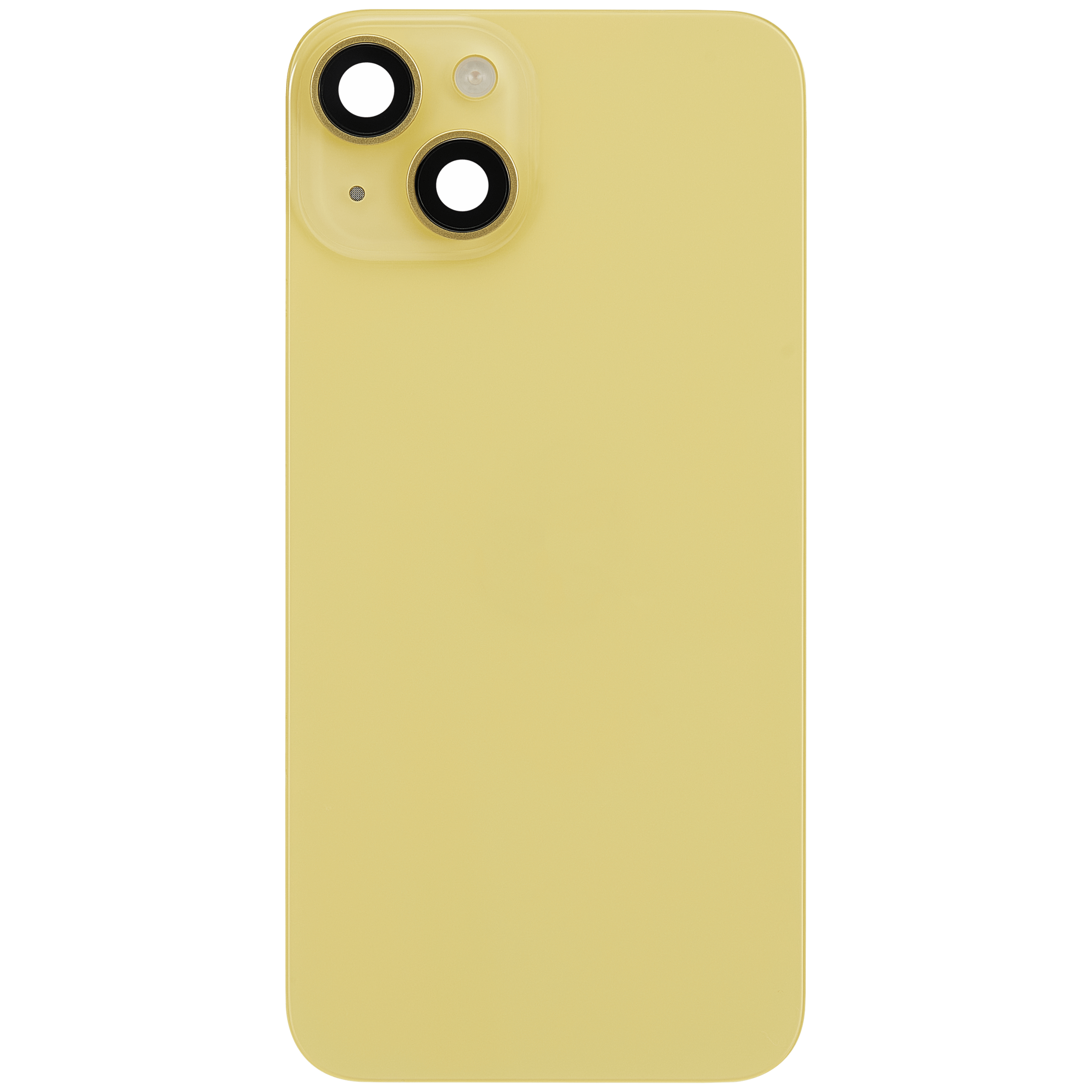 Rückglas mit MagSafe Magnet & NFC & Taschenlampen-Flexkabel für iPhone 14 (ausgebautes Originalteil: Grade C) (Yellow) – Bild 3