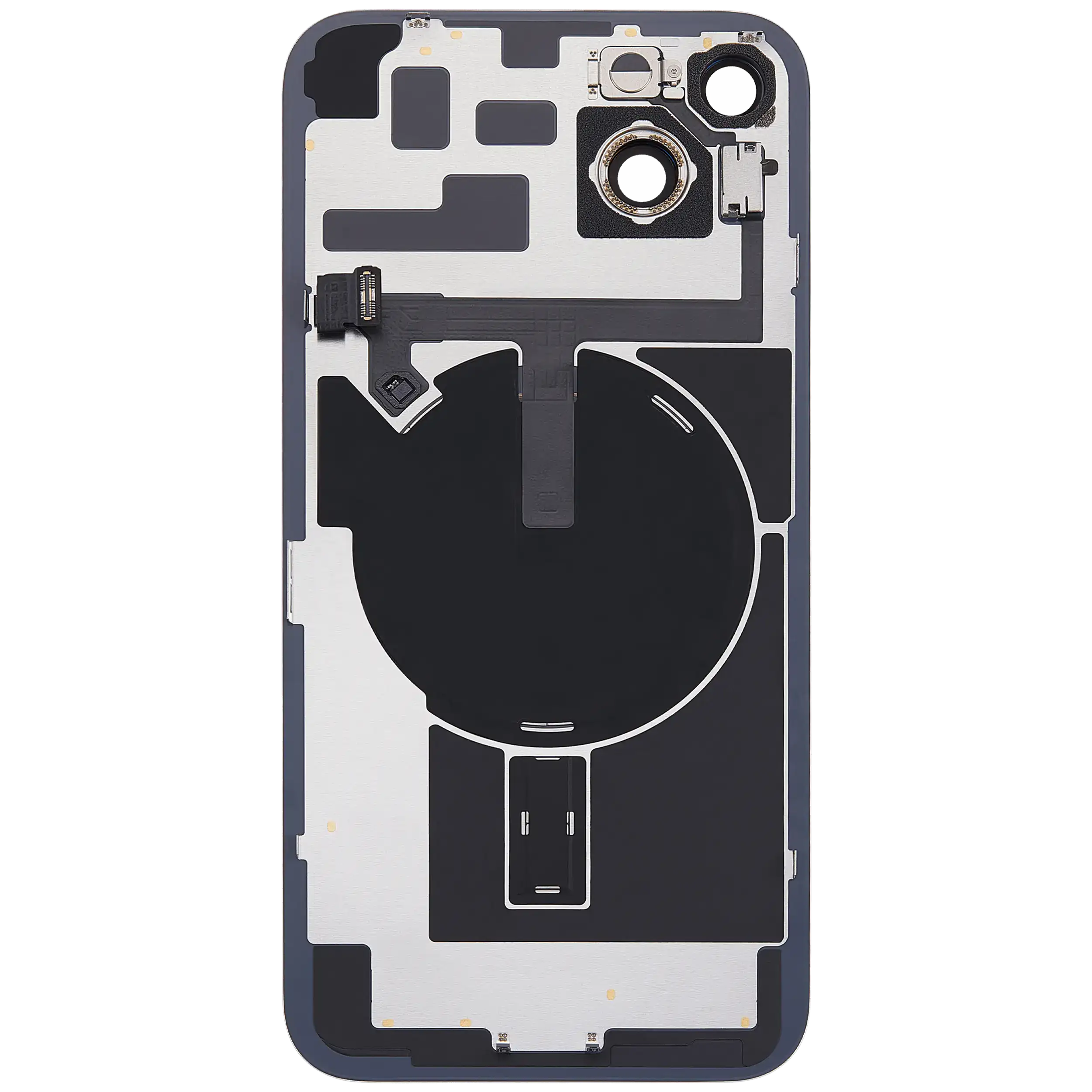 Rückglas mit MagSafe Magnet & NFC & Taschenlampen-Flexkabel für iPhone 14 Plus (ausgebautes Originalteil: Grade C) (Purple (Violett)) – Bild 4