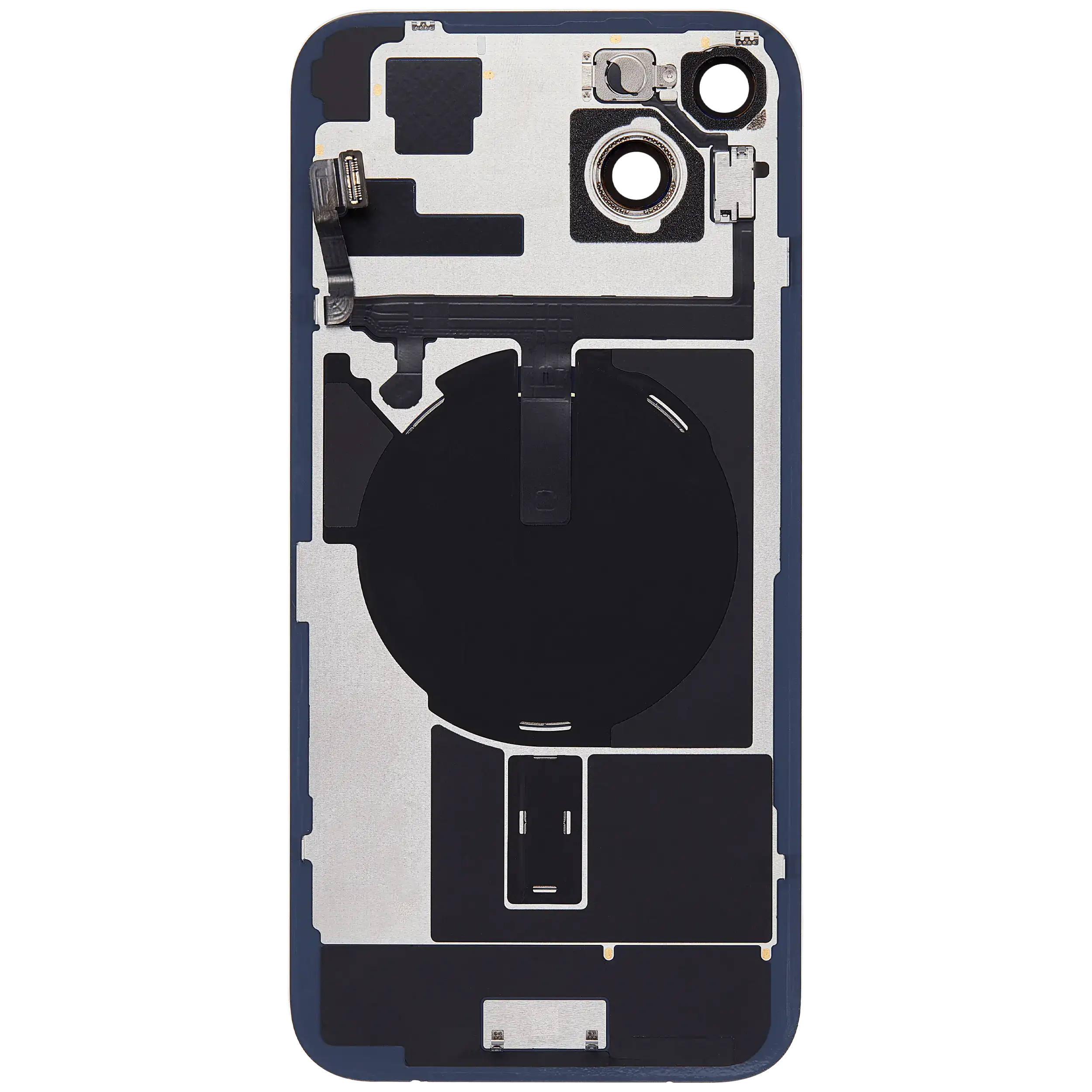 Rückglas mit MagSafe Magnet & NFC & Taschenlampen-Flexkabel für iPhone 15 Plus (ausgebautes Originalteil: Grade C) (Blue (Blau)) – Bild 4