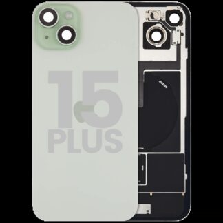 Rückglas mit MagSafe Magnet & NFC & Taschenlampen-Flexkabel für iPhone 15 Plus (ausgebautes Originalteil: Grade C) (Green (Grün))