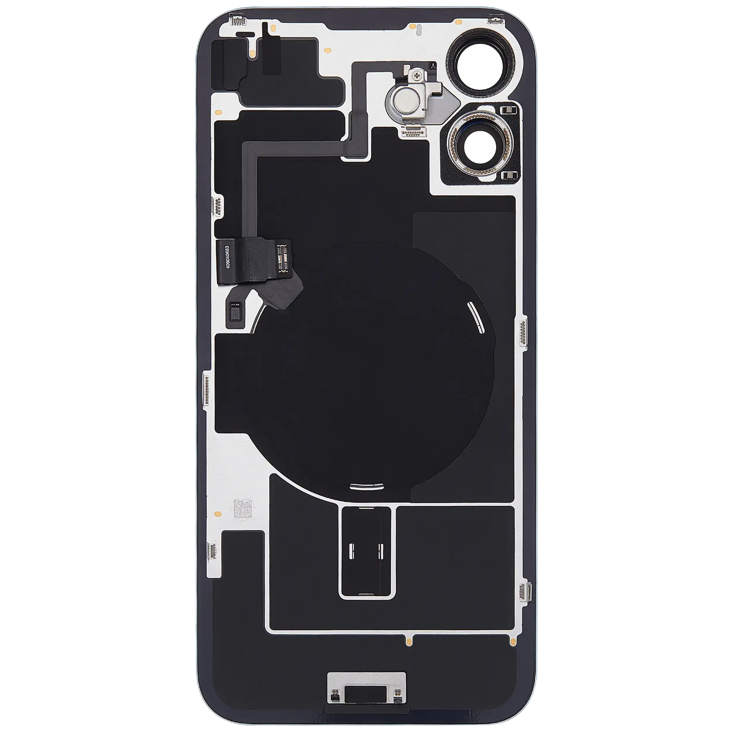 Rückglas mit MagSafe Magnet & NFC & Taschenlampen-Flexkabel für iPhone 16 Plus (ausgebautes Originalteil: Grade C) (Teal) – Bild 4