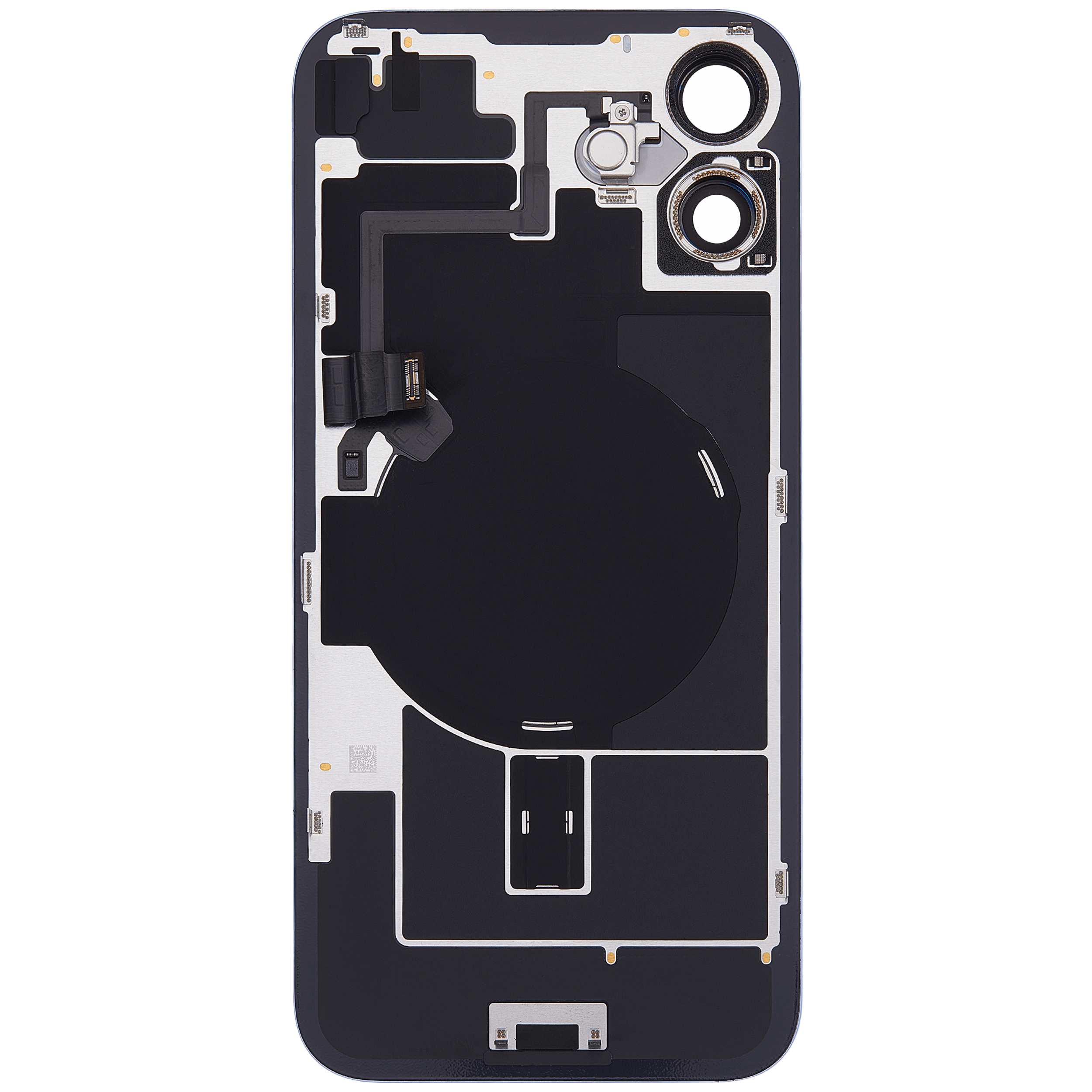 Rückglas mit MagSafe Magnet & NFC & Taschenlampen-Flexkabel für iPhone 16 Plus (ausgebautes Originalteil: Grade C) (Ultramarine) – Bild 4