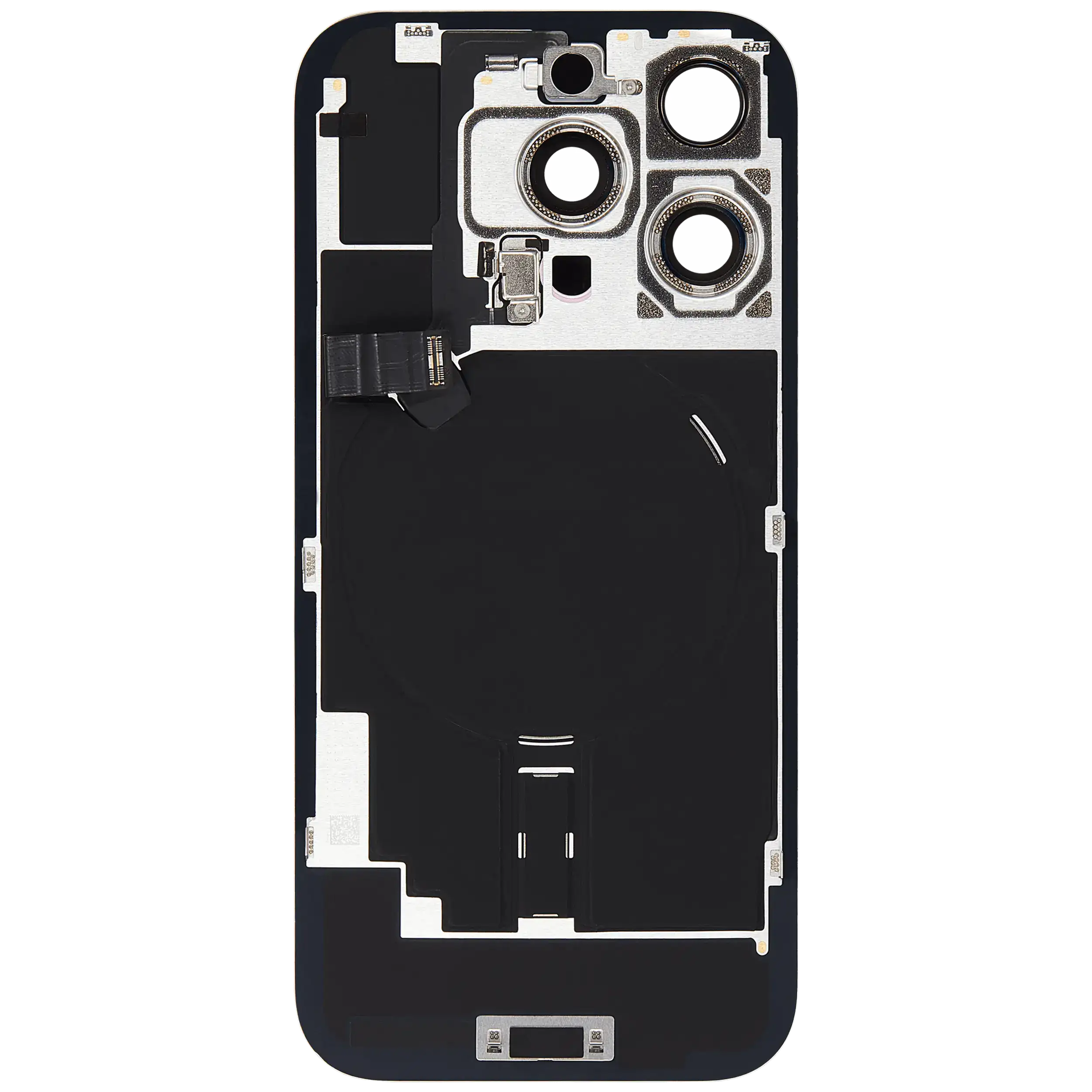 Rückglas mit MagSafe Magnet & NFC & Taschenlampen-Flexkabel für iPhone 16 Pro (ausgebautes Originalteil: Grade C) (Desert Titanium) – Bild 4