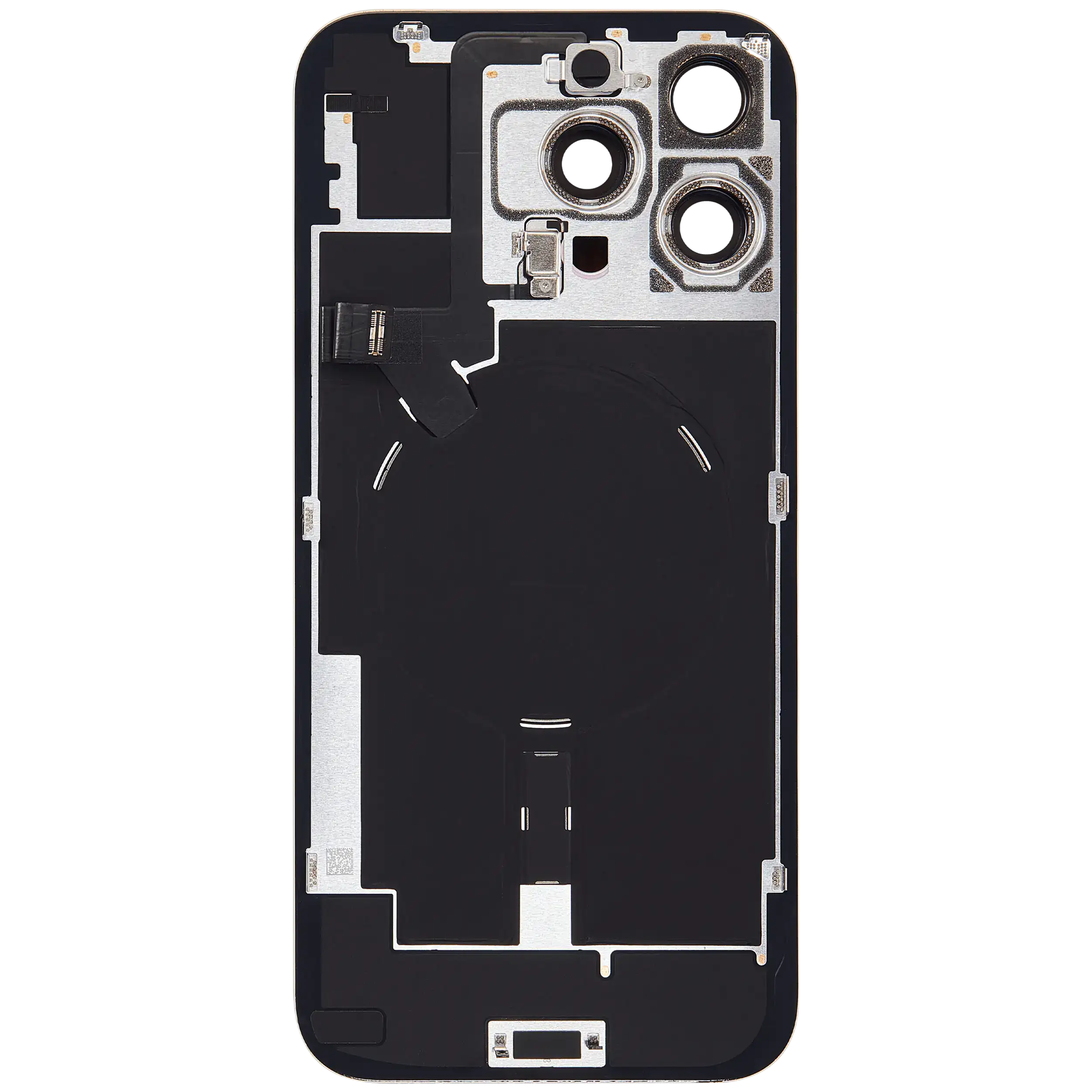 Rückglas mit MagSafe Magnet & NFC & Taschenlampen-Flexkabel für iPhone 16 Pro Max (ausgebautes Originalteil: Grade C) (Desert Titanium) – Bild 4