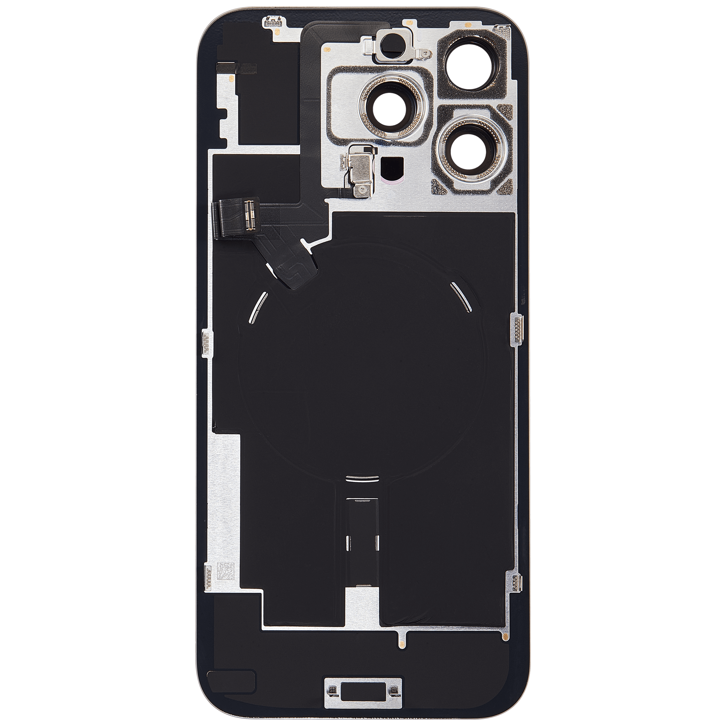 Rückglas mit MagSafe Magnet & NFC & Taschenlampen-Flexkabel für iPhone 16 Pro Max (ausgebautes Originalteil: Grade C) (Natural Titanium) – Bild 4
