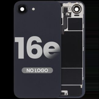 Rückglas mit kabelloses NFC-Laden Flex & Taschenlampen-Flexkabel für iPhone 16e (Aftermarket) (Black (Schwarz))