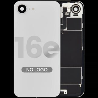 Rückglas mit kabelloses NFC-Laden Flex & Taschenlampen-Flexkabel für iPhone 16e (Aftermarket) (White (Weiß))