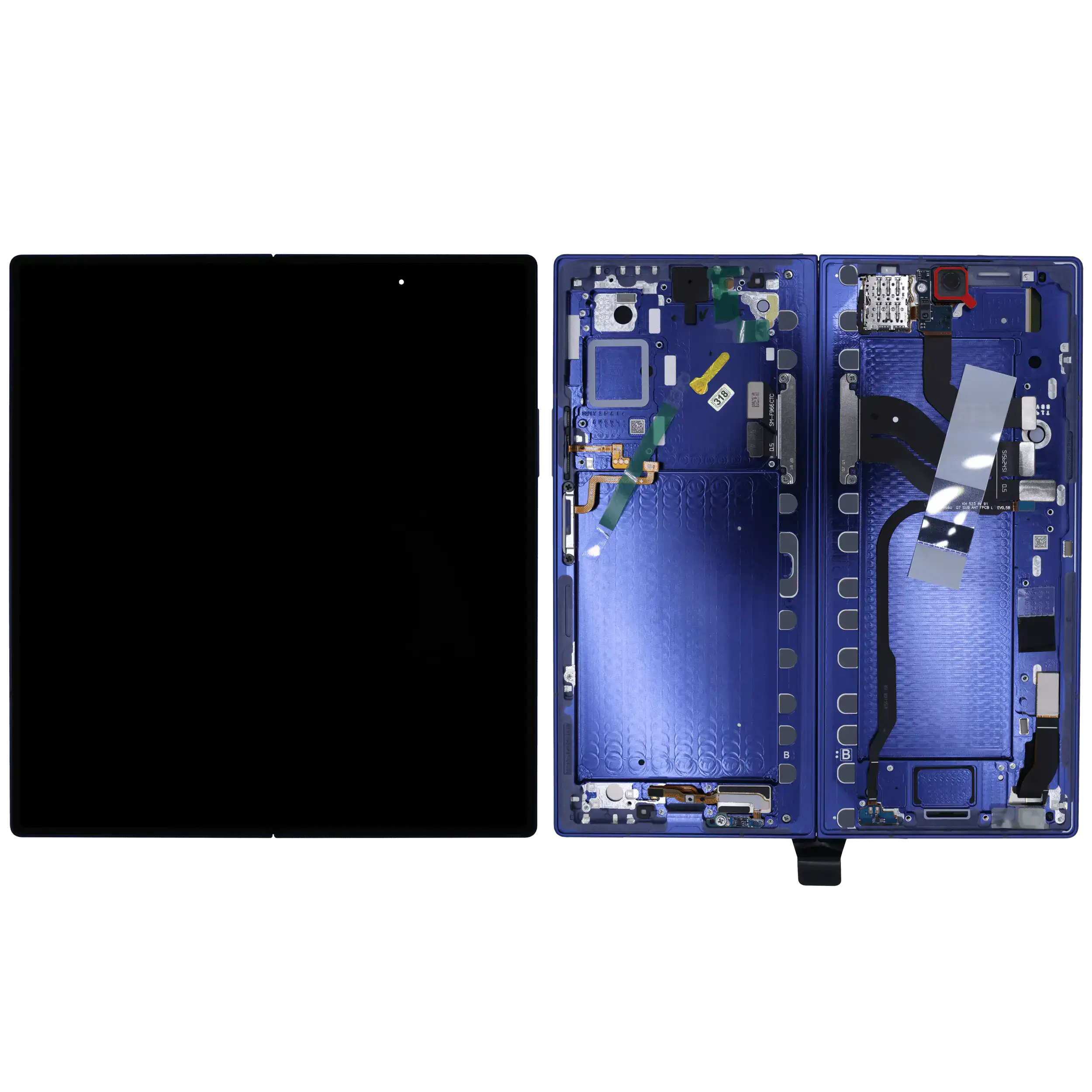 Inner OLED Display mit Rahmen für Samsung Galaxy Z Fold 7 5G (US & International) (Service Pack) (Blue Shadow) – Bild 2