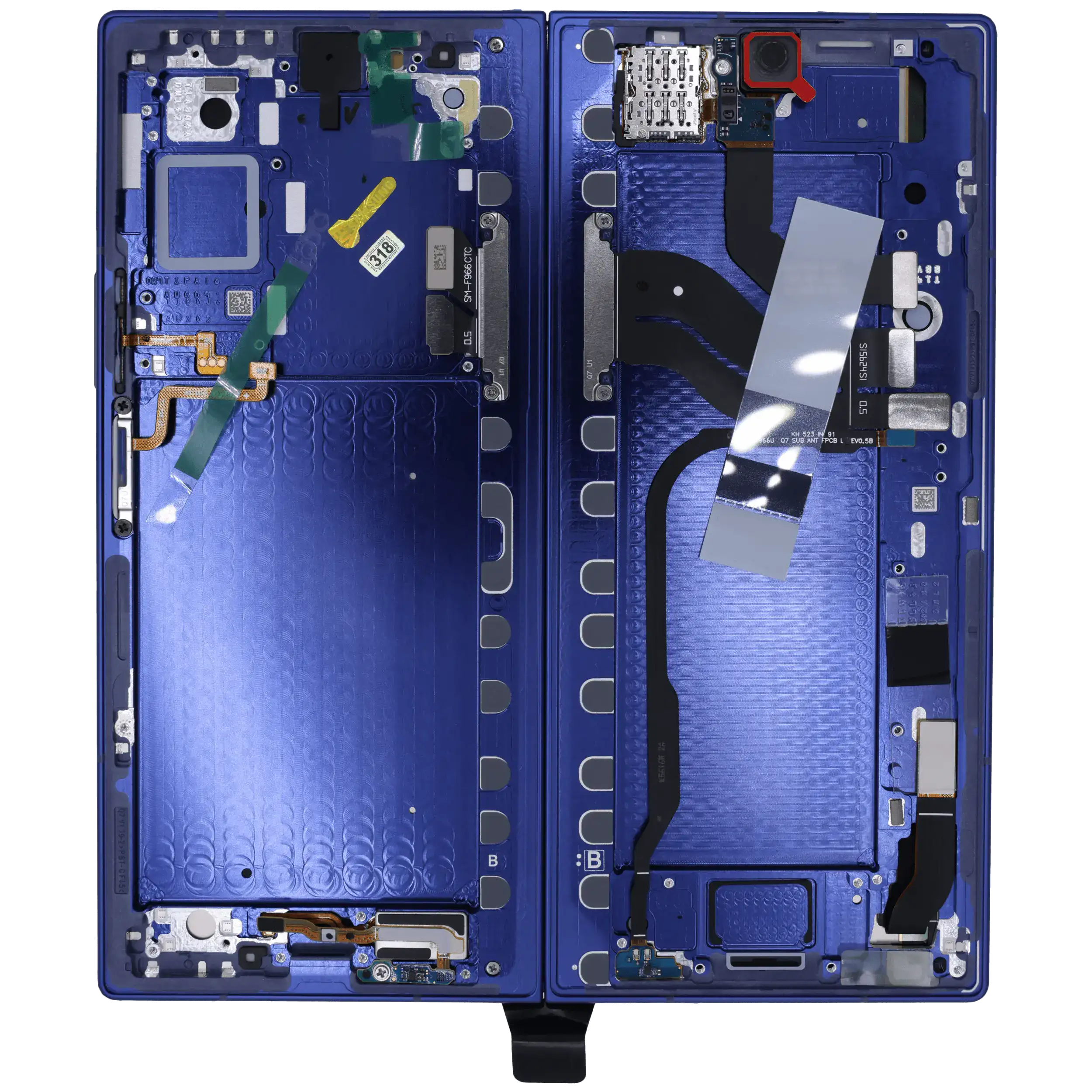 Inner OLED Display mit Rahmen für Samsung Galaxy Z Fold 7 5G (US & International) (Service Pack) (Blue Shadow) – Bild 4
