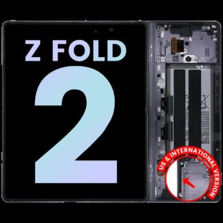 Inner OLED Display mit Rahmen für Samsung Galaxy Z Fold 2 5G (US & International) (Service Pack) (Mystic Gray)