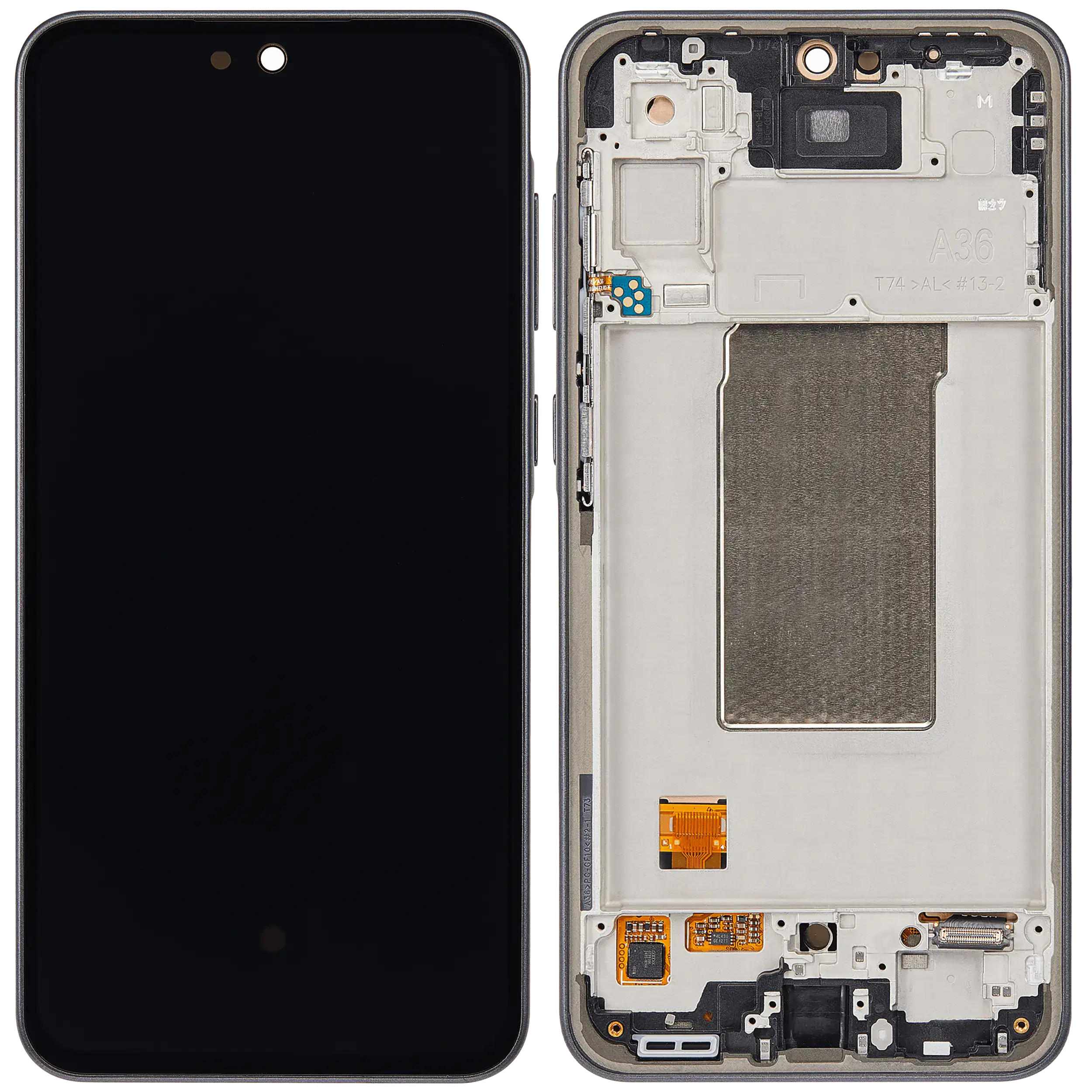 OLED Display mit Rahmen für Samsung Galaxy A36 5G (A366 / 2025) (Service Pack) (Black (Schwarz)) – Bild 2