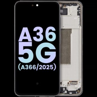 OLED Display mit Rahmen für Samsung Galaxy A36 5G (A366 / 2025) (Service Pack) (Black (Schwarz))
