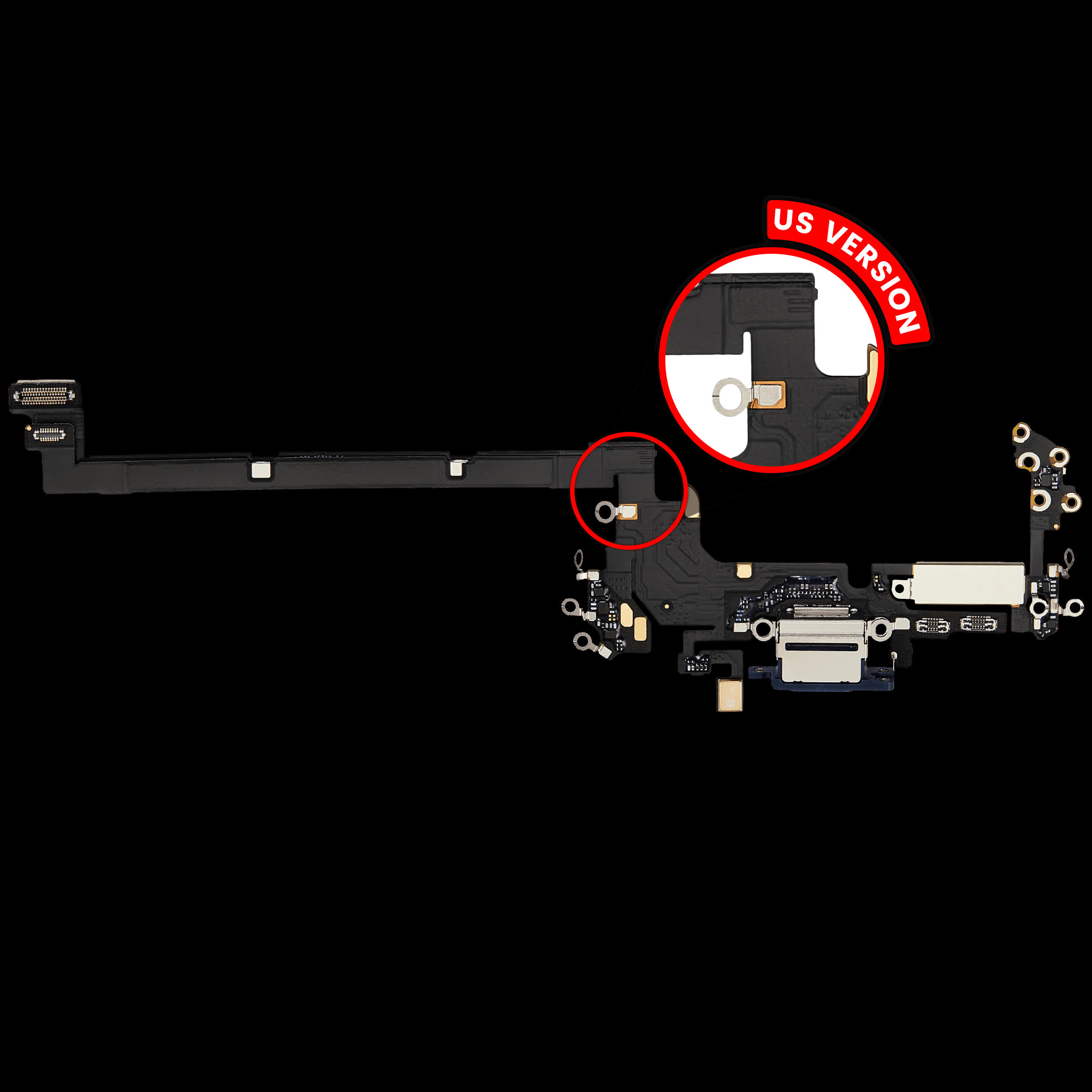 Ladebuchse Flexkabel für iPhone 17 Pro (US-Version) (Premium) (Deep Blue)
