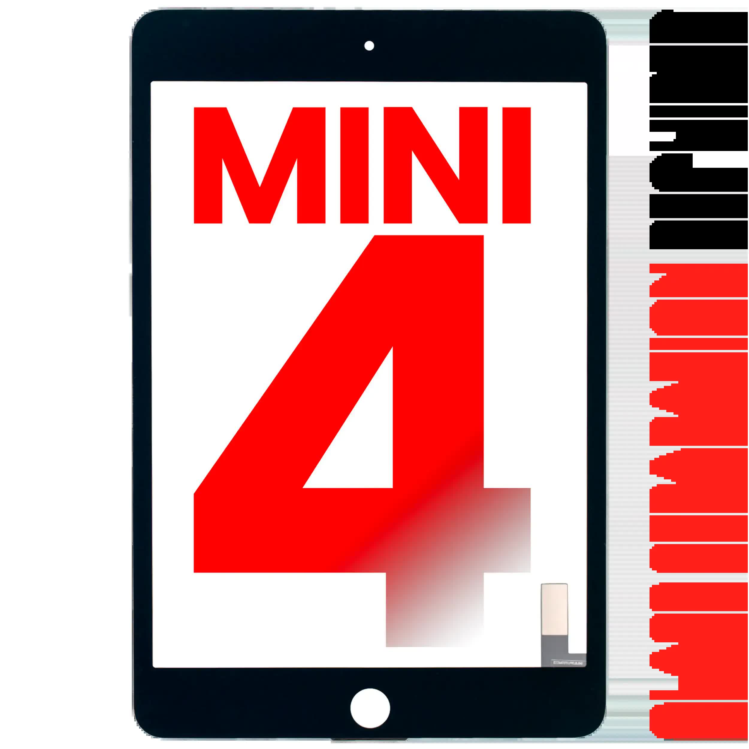 Touchscreen-Digitizer für iPad Mini 4 (OCA vormontiert & Glas Separation erforderlich) (Aftermarket Plus) (Black (Schwarz))