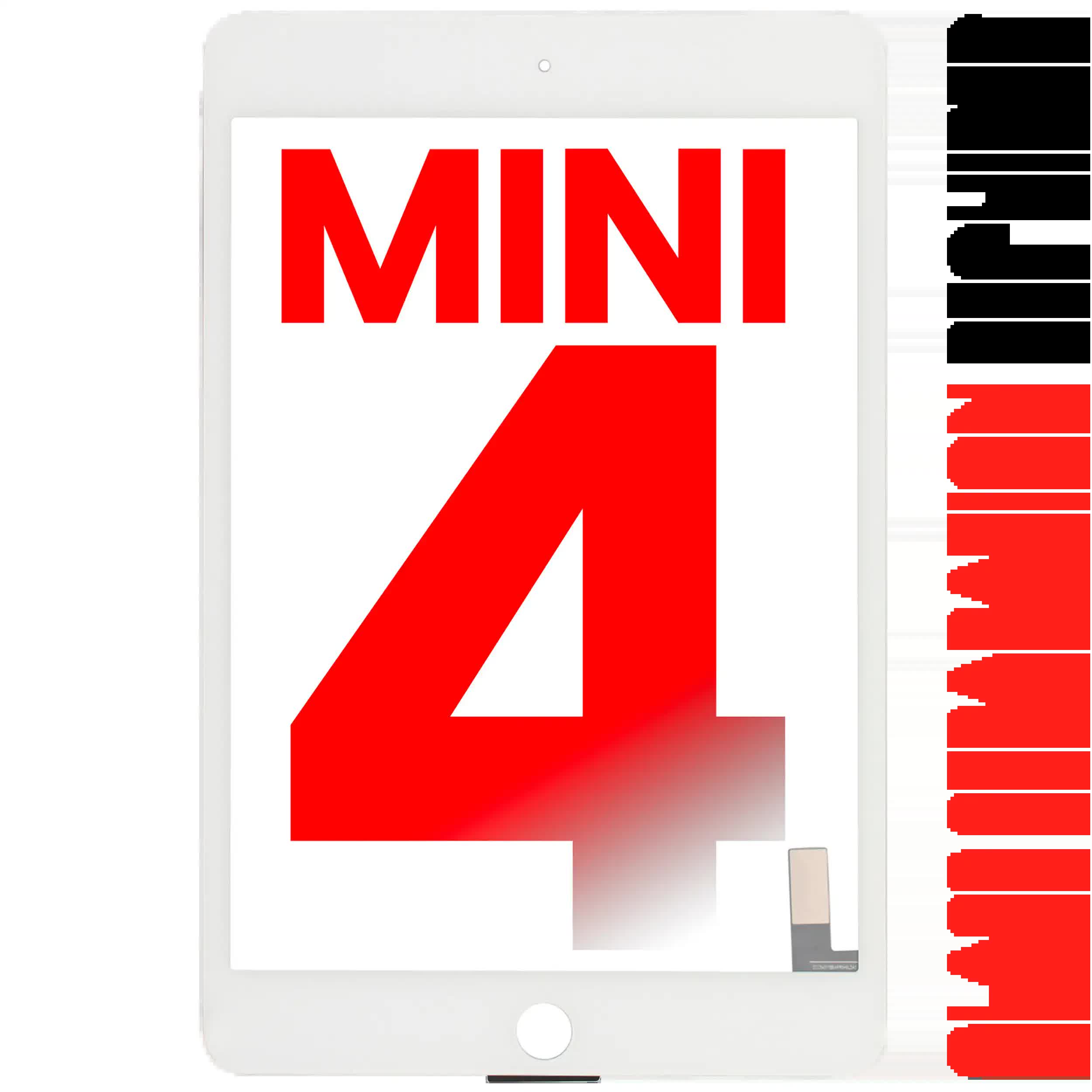 Touchscreen-Digitizer für iPad Mini 4 (OCA vormontiert & Glas Separation erforderlich) (Aftermarket Plus) (White (Weiß))