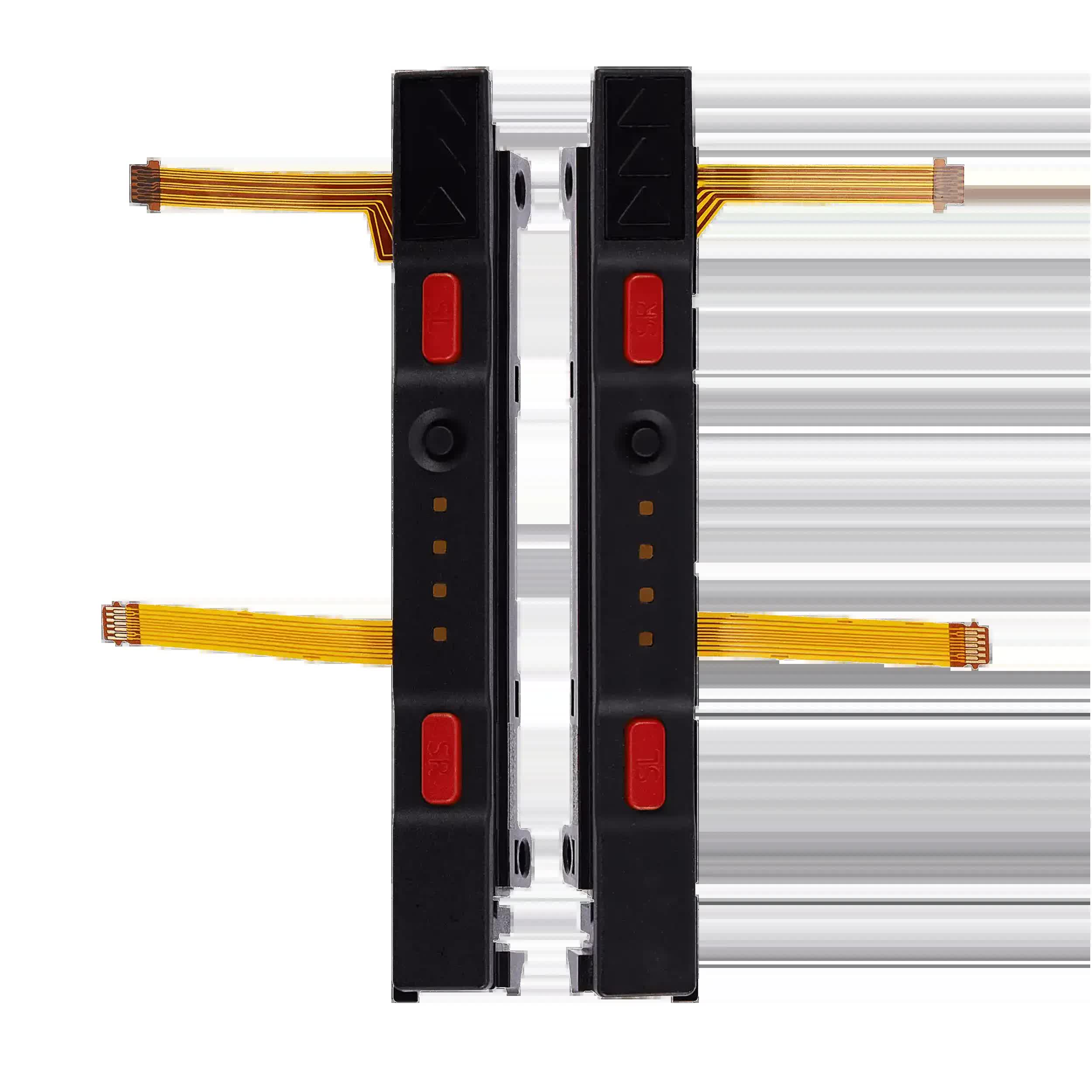 Plastic Rail (rechts+links) mit Flexkabel für Nintendo Switch (Red (Rot))