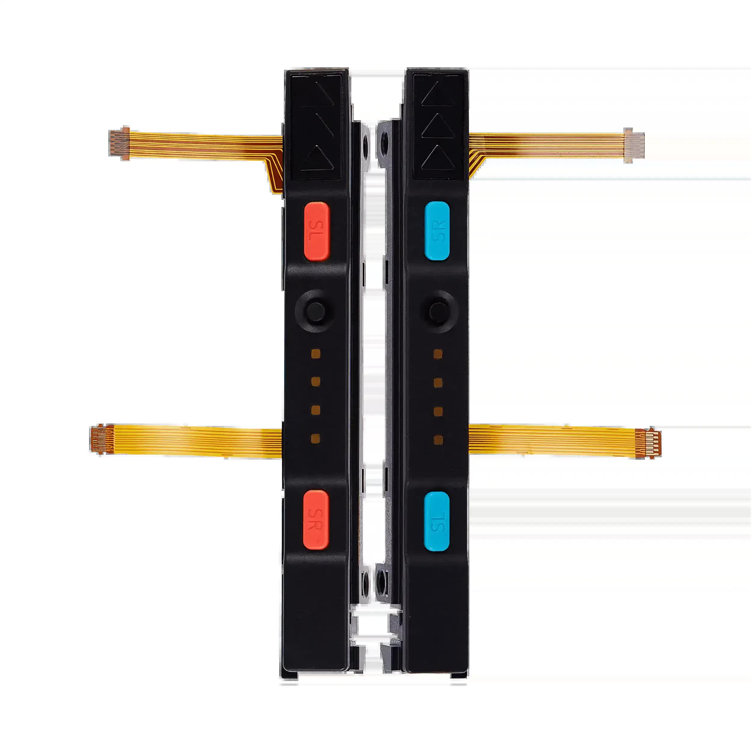 Plastic Rail (rechts+links) mit Flexkabel für Nintendo Switch (Red / Blue)