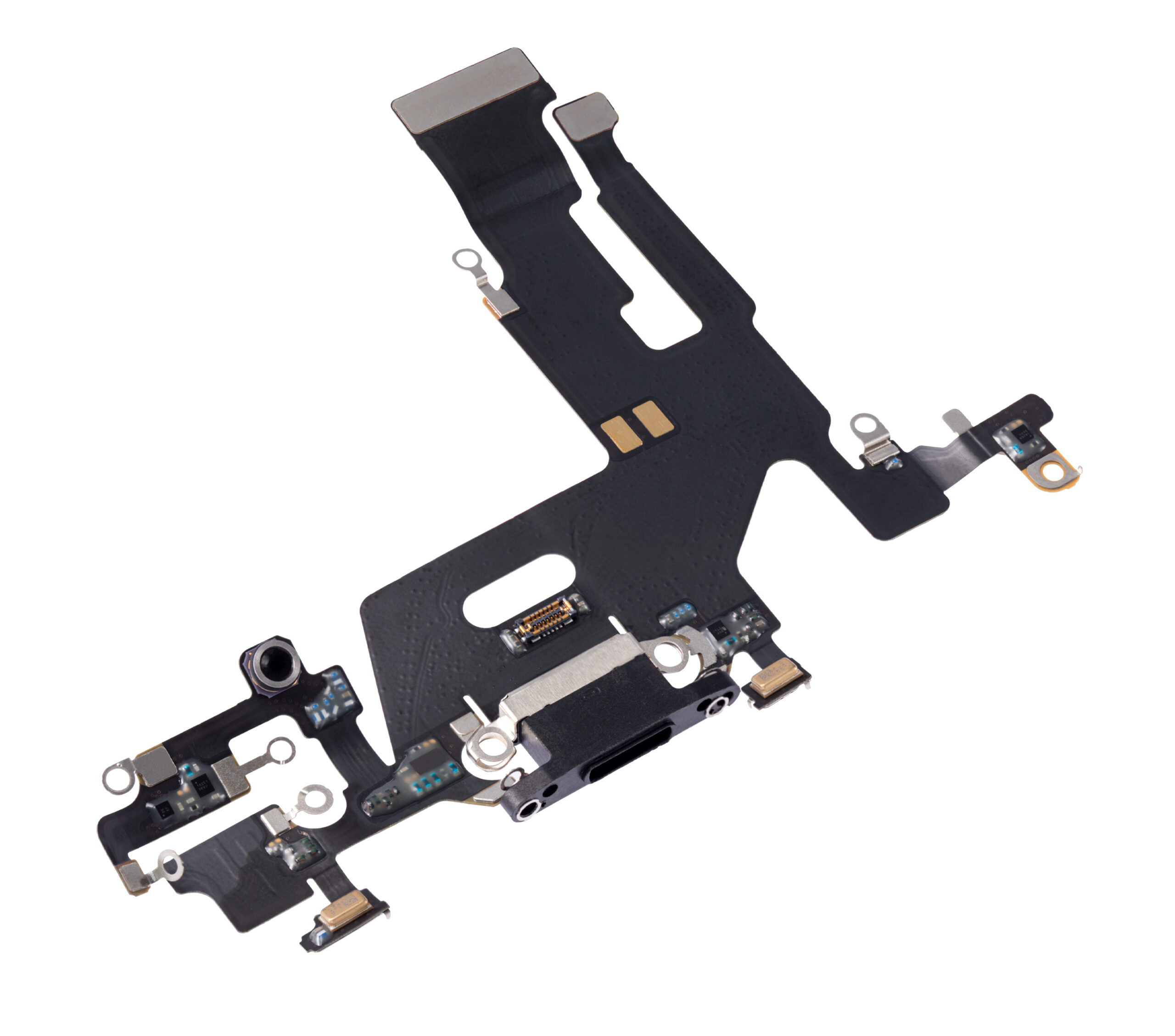 Ladebuchse Flexkabel für iPhone 11 (ausgebautes Originalteil) (Black (Schwarz)) – Bild 4