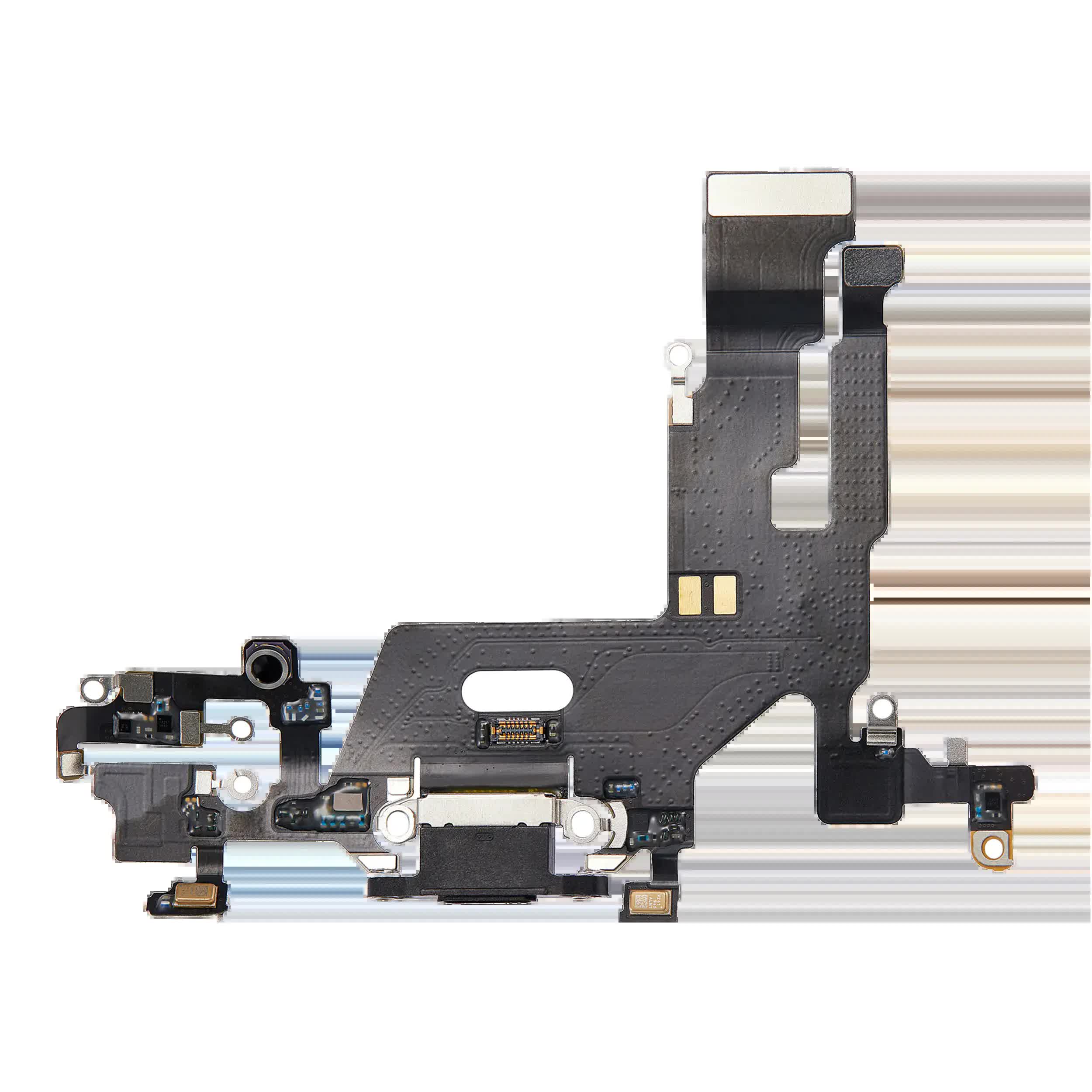 Ladebuchse Flexkabel für iPhone 11 (ausgebautes Originalteil) (Black (Schwarz))