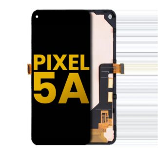 OLED Display mit Rahmen für Google Pixel 5A 5G (professionell aufgearbeitet) (Black (Schwarz))