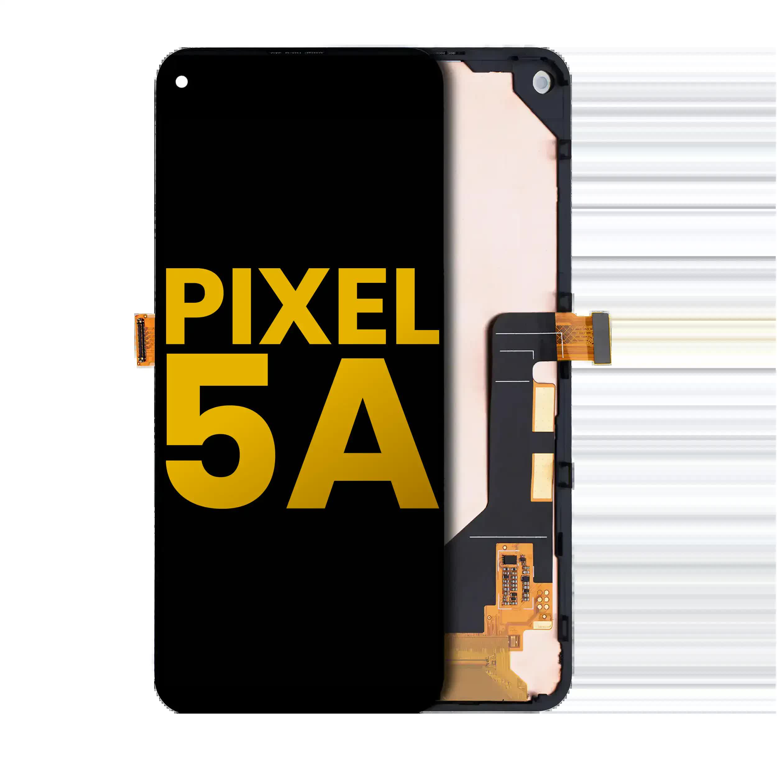 OLED Display mit Rahmen für Google Pixel 5A 5G (professionell aufgearbeitet) (Black (Schwarz))