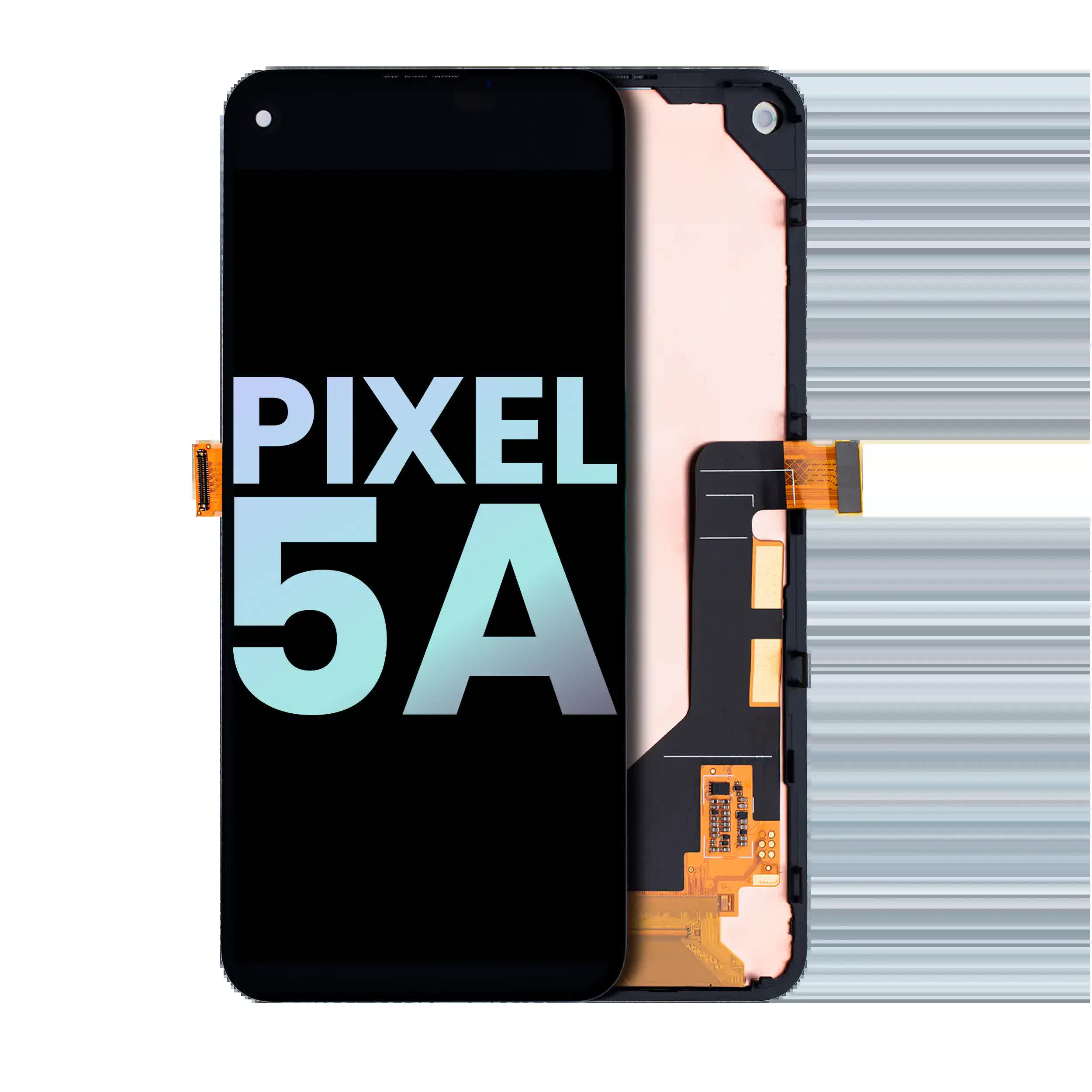 OLED Display mit Rahmen für Google Pixel 5A 5G (Original) (Black (Schwarz))