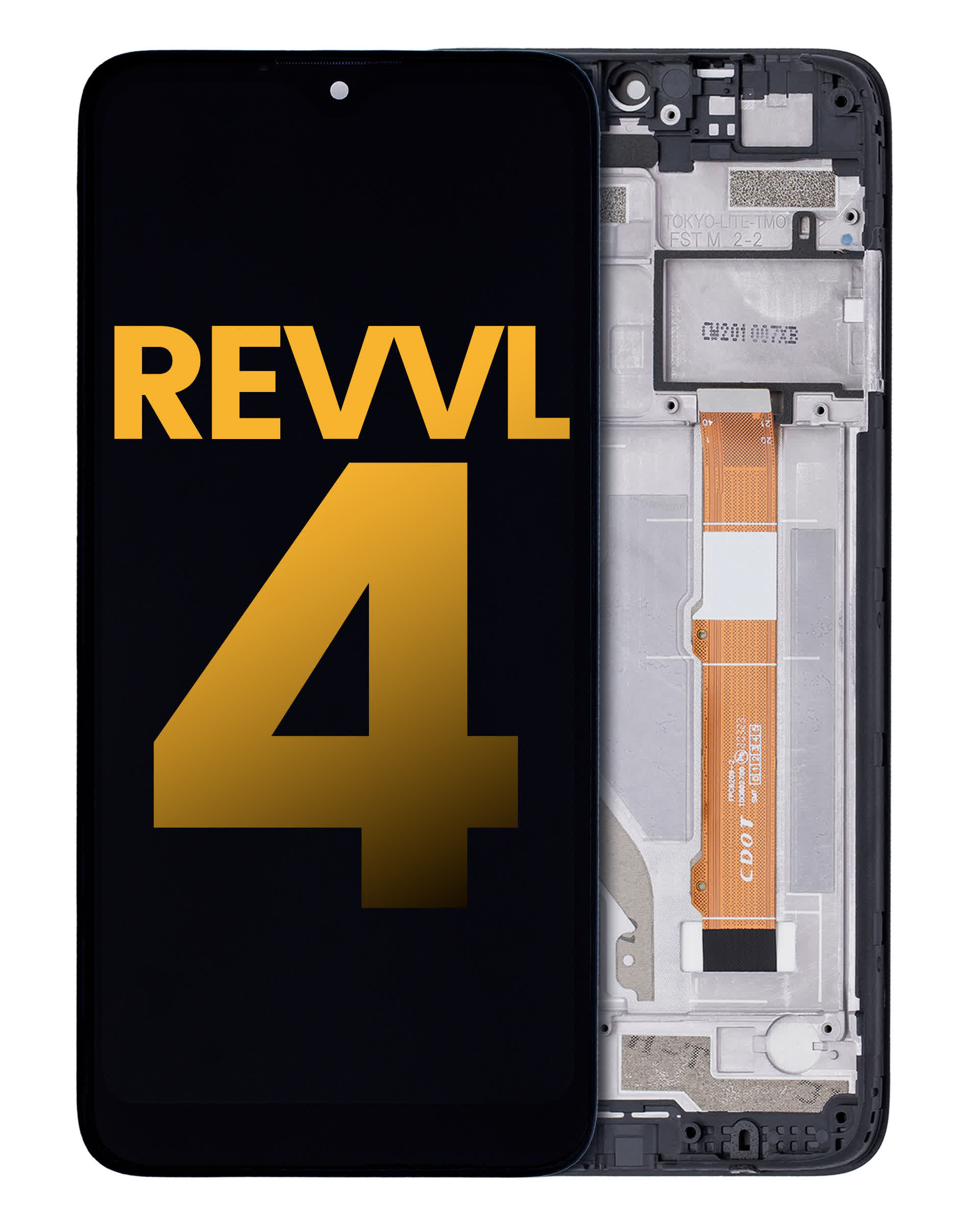 LCD Display mit Rahmen für T-Mobile Revvl 4 (5007 / 2020) (professionell aufgearbeitet)