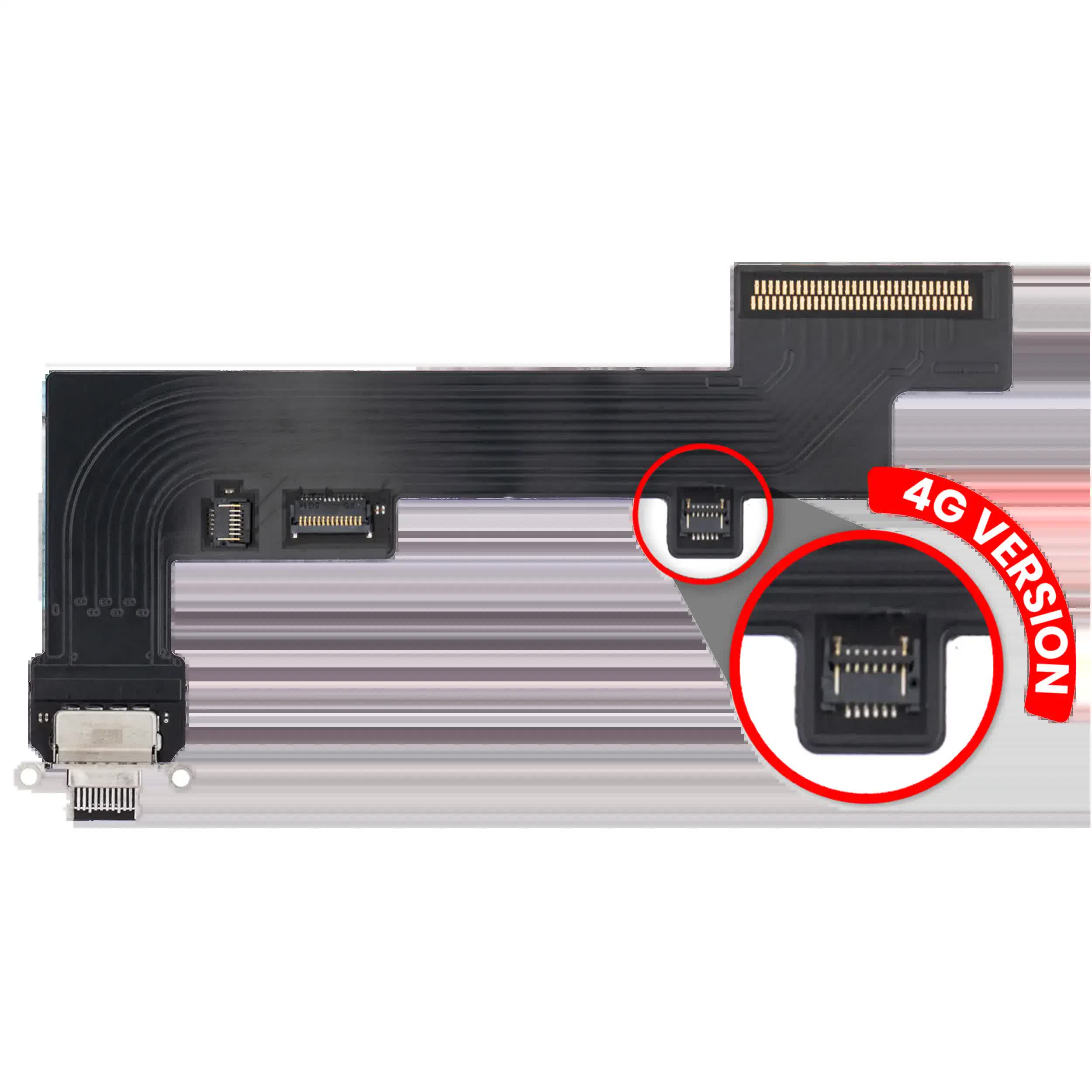 Ladebuchse Flexkabel für iPad Air 4 / iPad Air 5 (Cellular) (Premium) (Black (Schwarz))